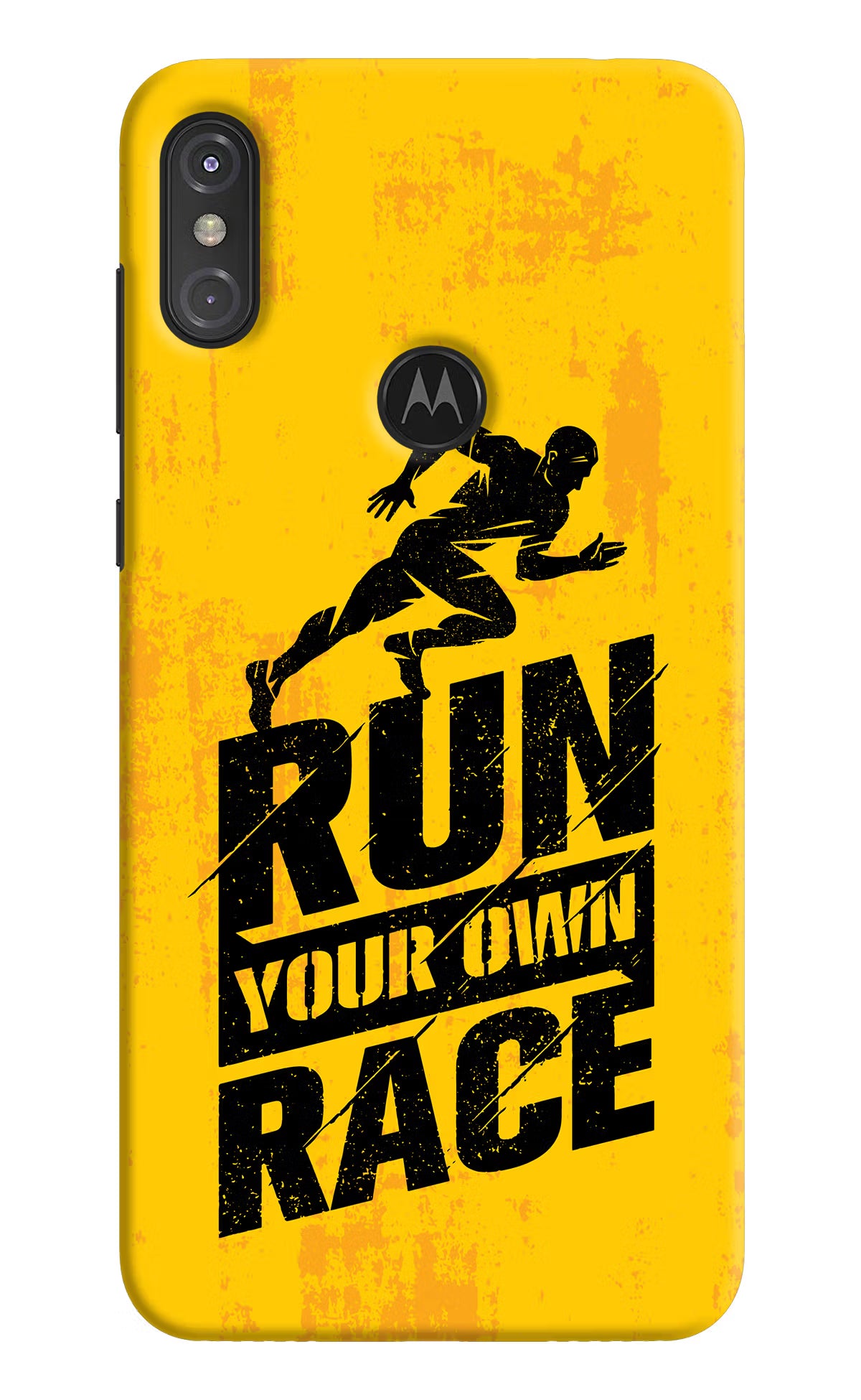 Run Your Own Race Moto One Power Back Cover - Run Your Own Race Moto One Power Hard Case Back Cover by Casekaro Run Your Own Race Moto One Power Hard Case Back Cover by Casekaro