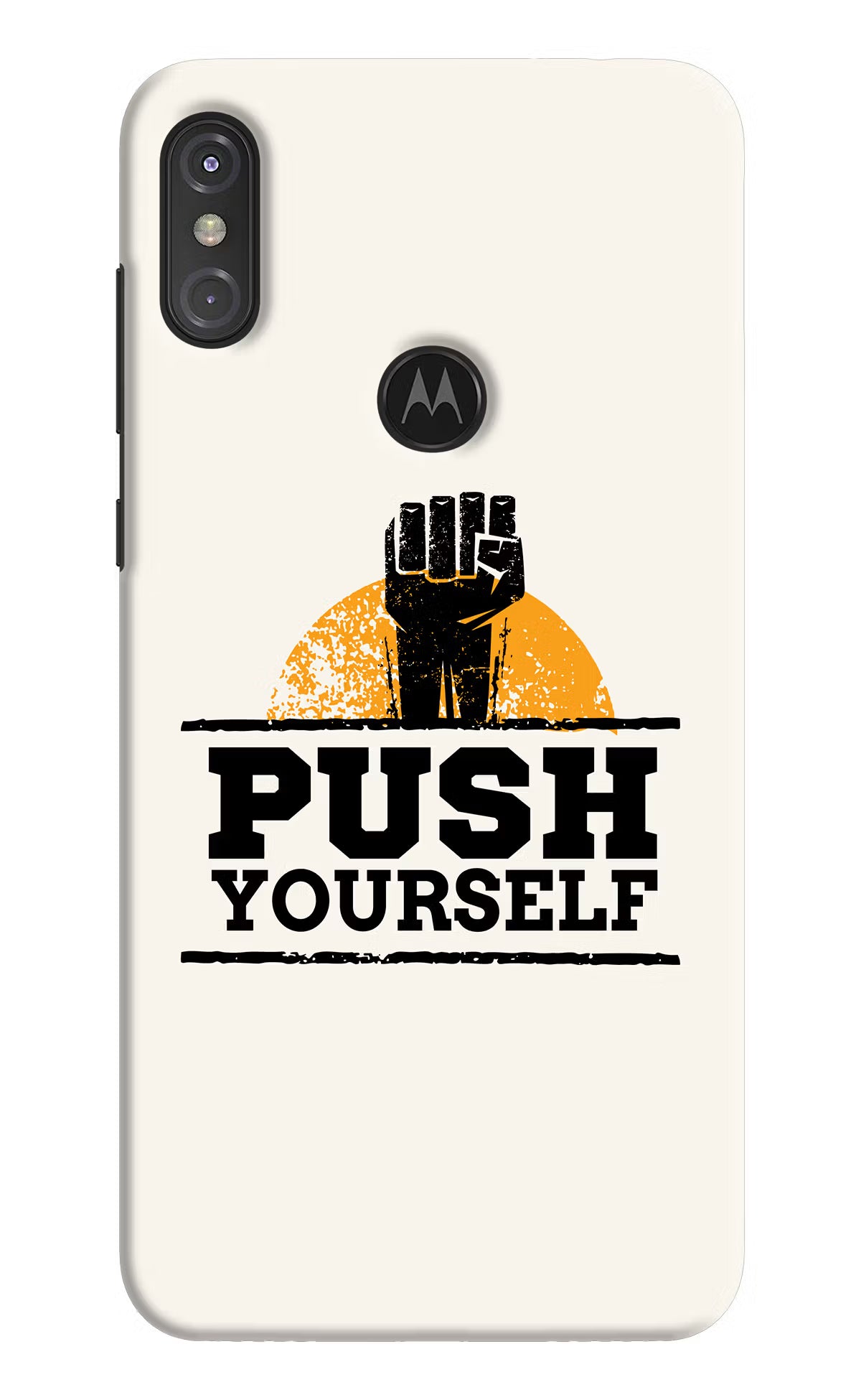 Push Yourself Moto One Power Back Cover - Push Yourself Moto One Power Hard Case Back Cover by Casekaro Push Yourself Moto One Power Hard Case Back Cover by Casekaro