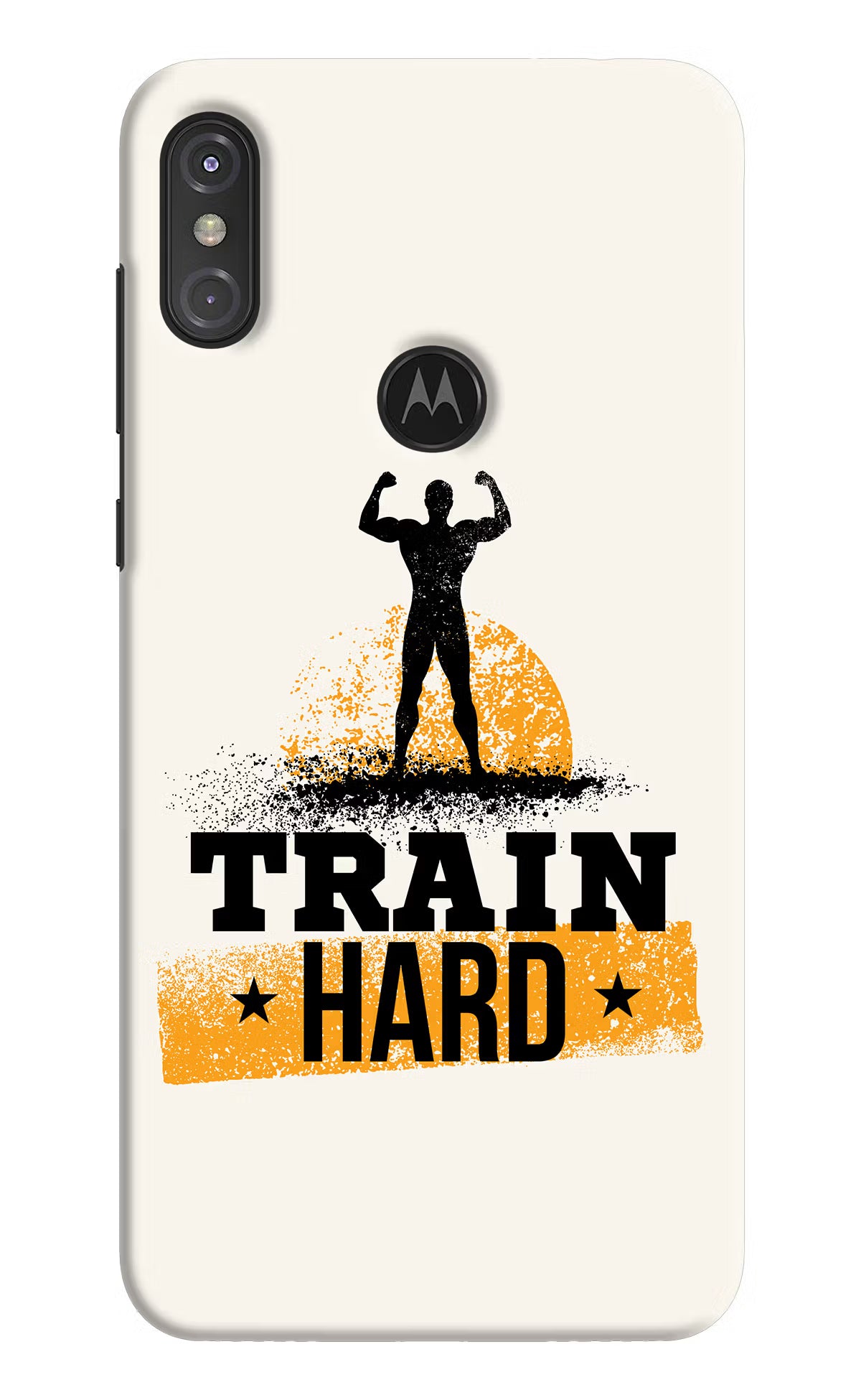 Train Hard Moto One Power Back Cover - Train Hard Moto One Power Hard Case Back Cover by Casekaro Train Hard Moto One Power Hard Case Back Cover by Casekaro