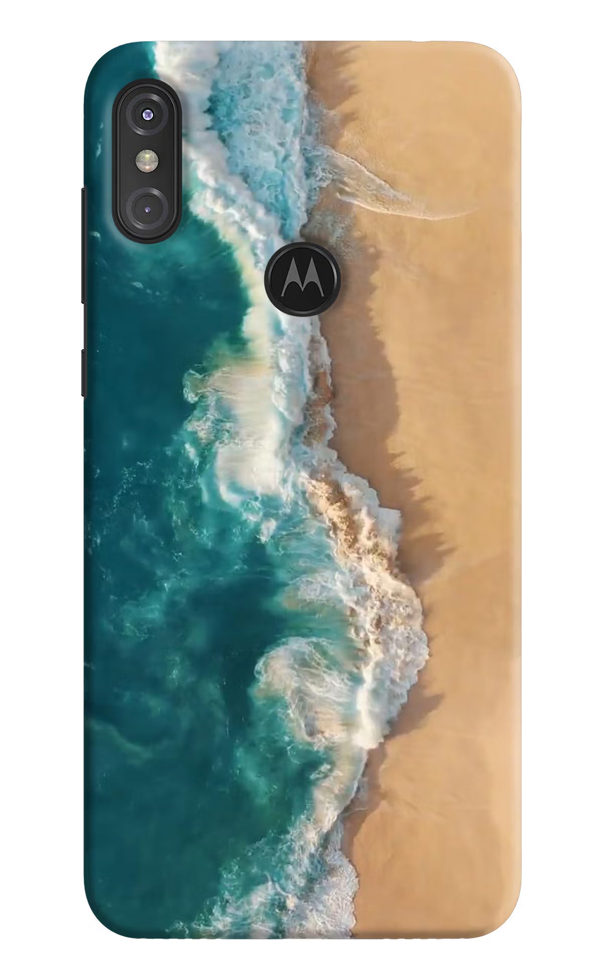 Ocean Beach Moto One Power Back Cover - Ocean Beach Moto One Power Hard Case Back Cover by Casekaro Ocean Beach Moto One Power Hard Case Back Cover by Casekaro