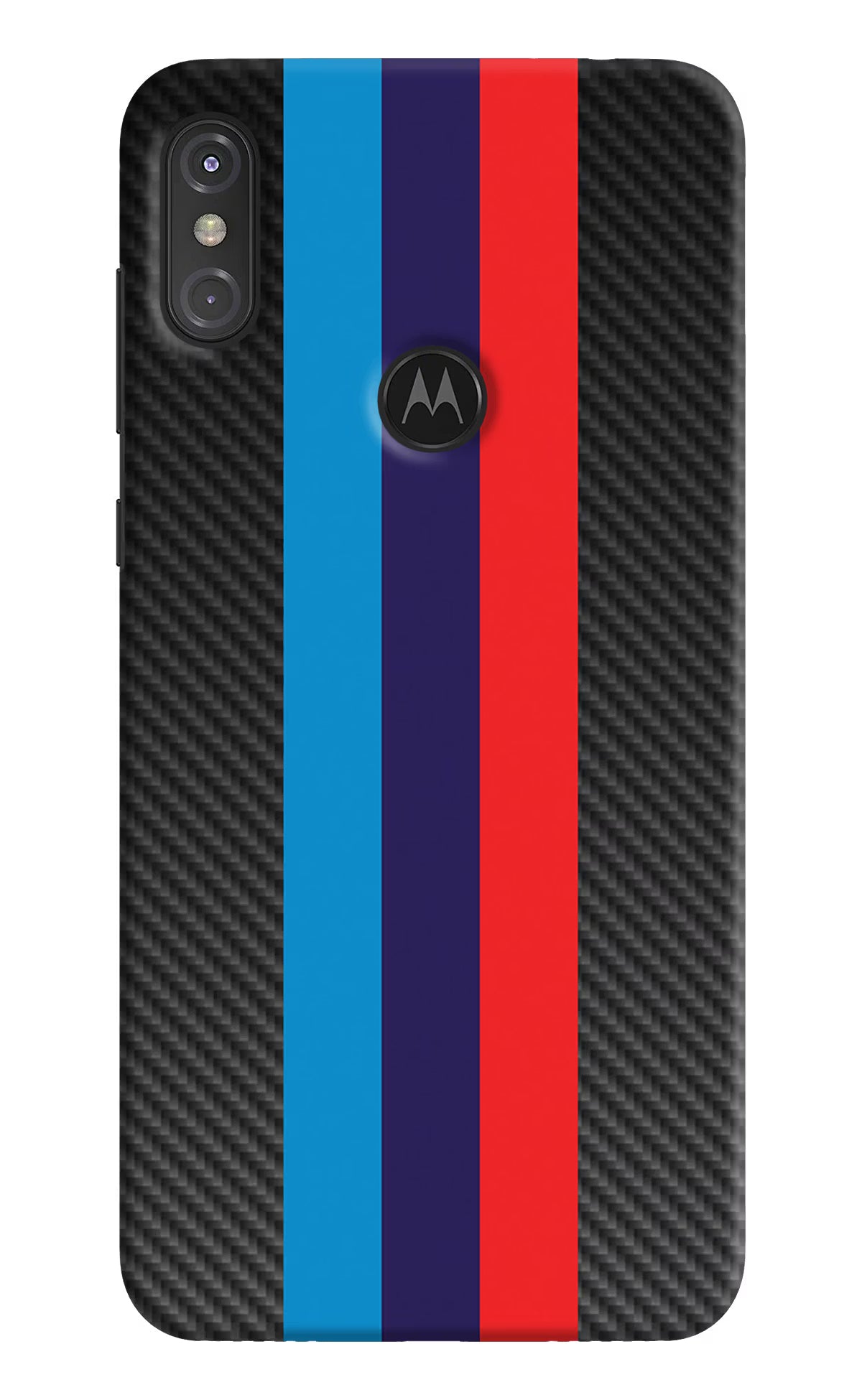 BMW Stripes Pattern Moto One Power Back Cover - BMW Stripes Pattern Moto One Power Hard Case Back Cover by Casekaro BMW Stripes Pattern Moto One Power Hard Case Back Cover by Casekaro