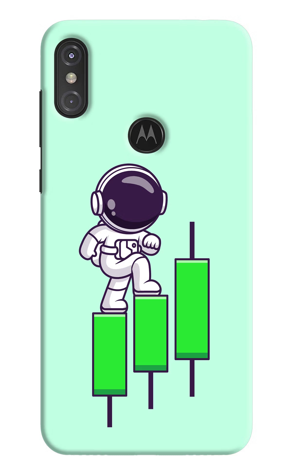 Astronaut Trader Moto One Power Back Cover - Astronaut Trader Moto One Power Hard Case Back Cover by Casekaro Astronaut Trader Moto One Power Hard Case Back Cover by Casekaro