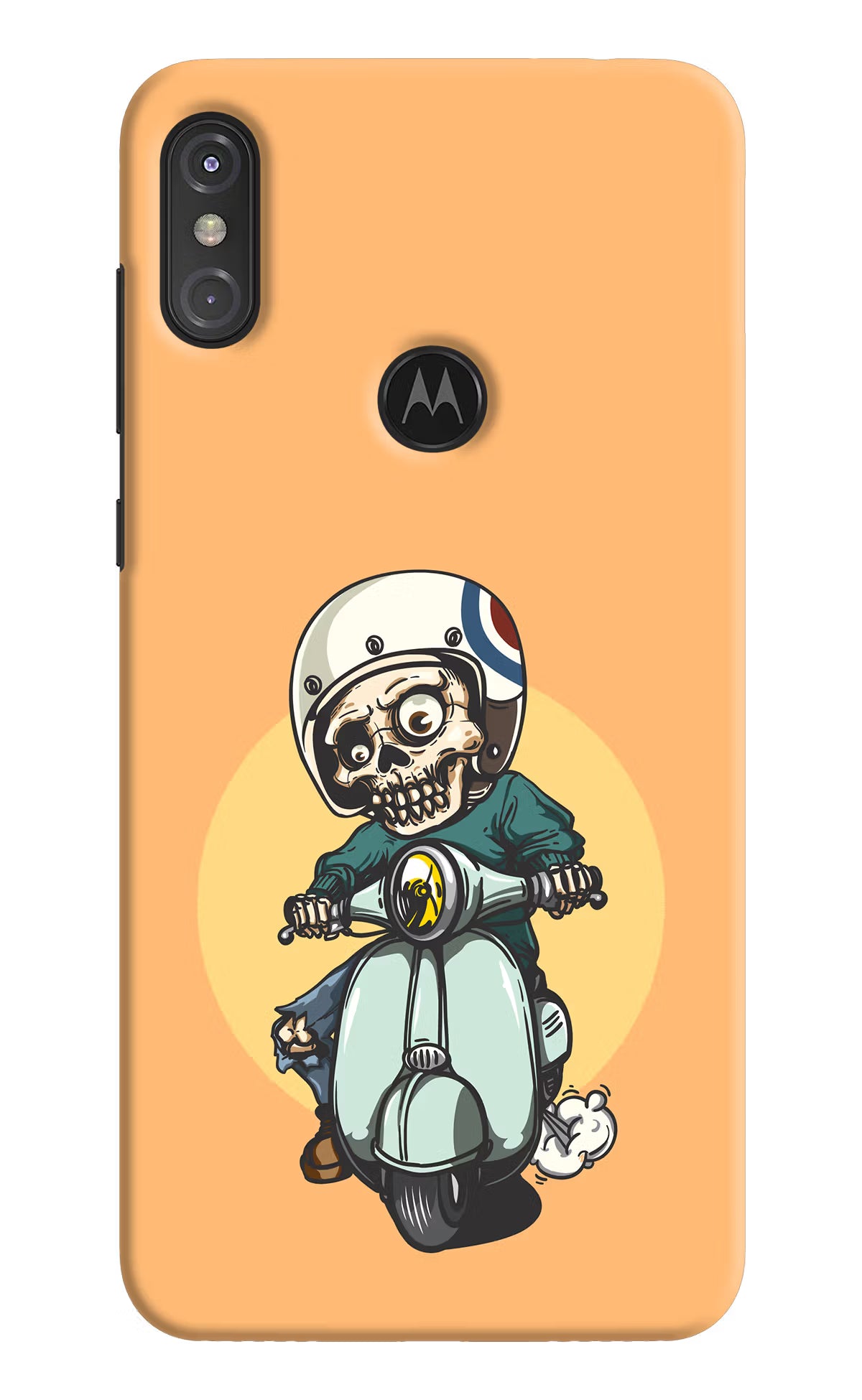Undead Biker Moto One Power Back Cover - Undead Biker Moto One Power Hard Case Back Cover by Casekaro Undead Biker Moto One Power Hard Case Back Cover by Casekaro