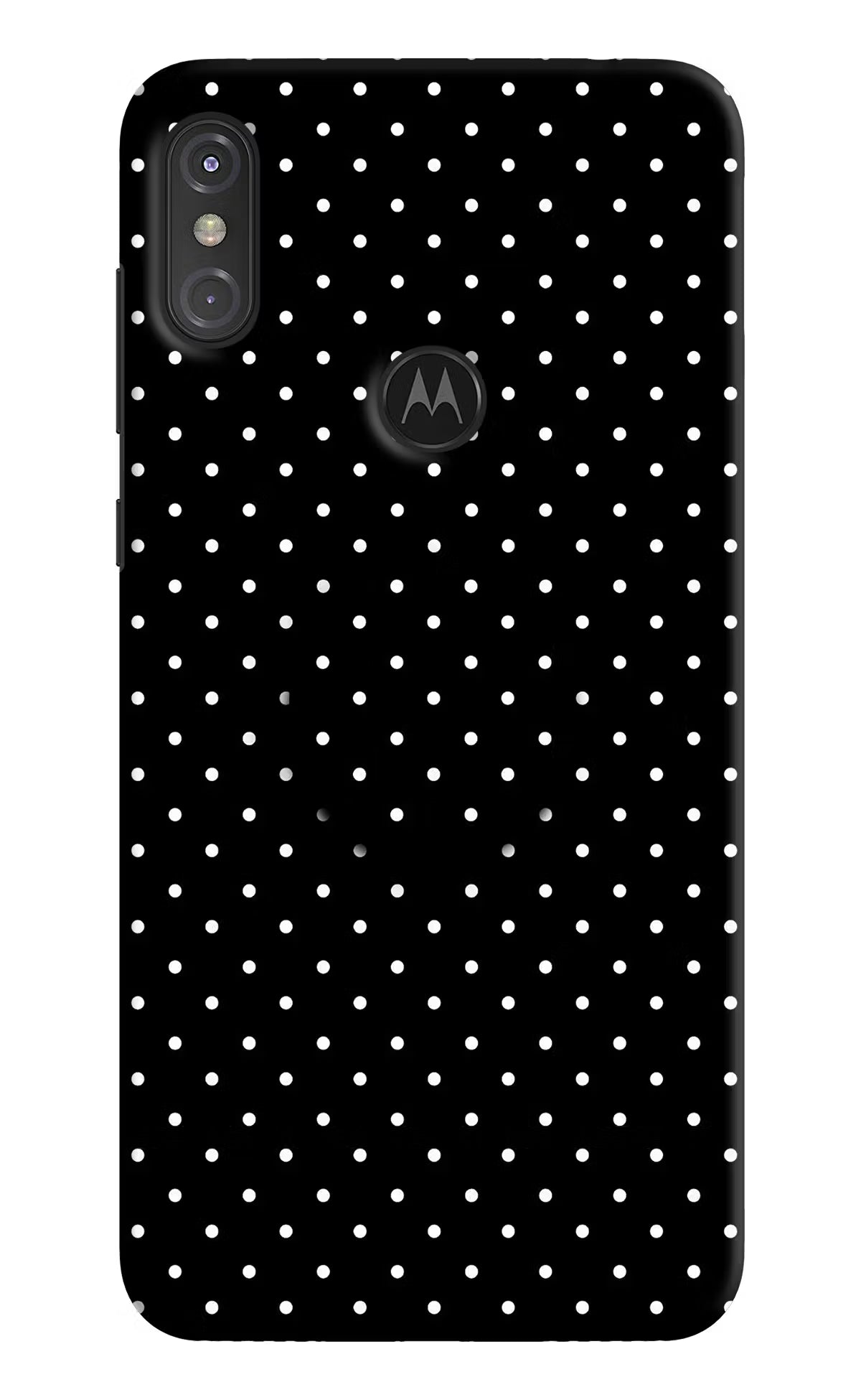 White Dots Moto One Power Pop Case - White Dots Moto One Power Pop Case by Casekaro White Dots Moto One Power Pop Case by Casekaro