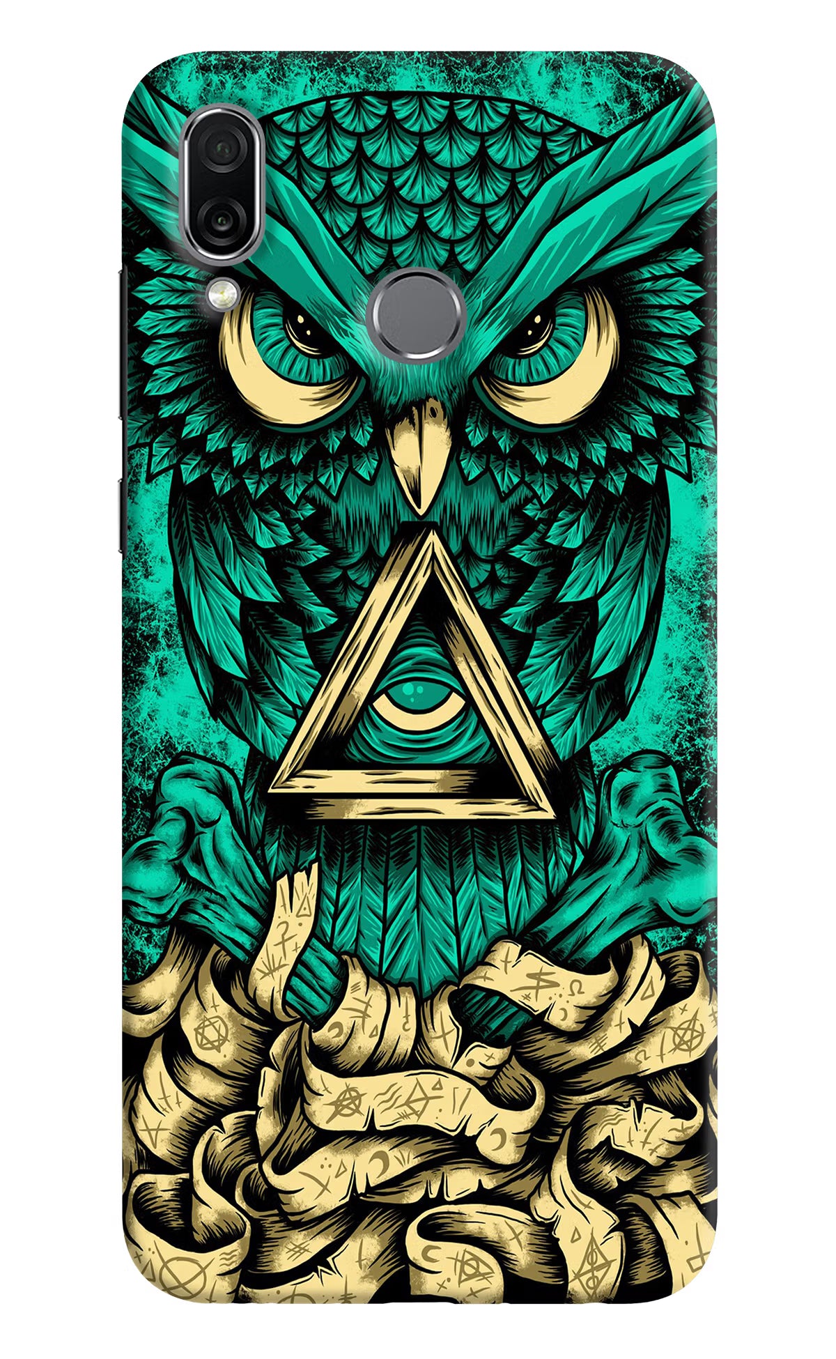 Green Owl Honor Play Back Cover - Green Owl Honor Play Hard Case Back Cover by Casekaro Green Owl Honor Play Hard Case Back Cover by Casekaro