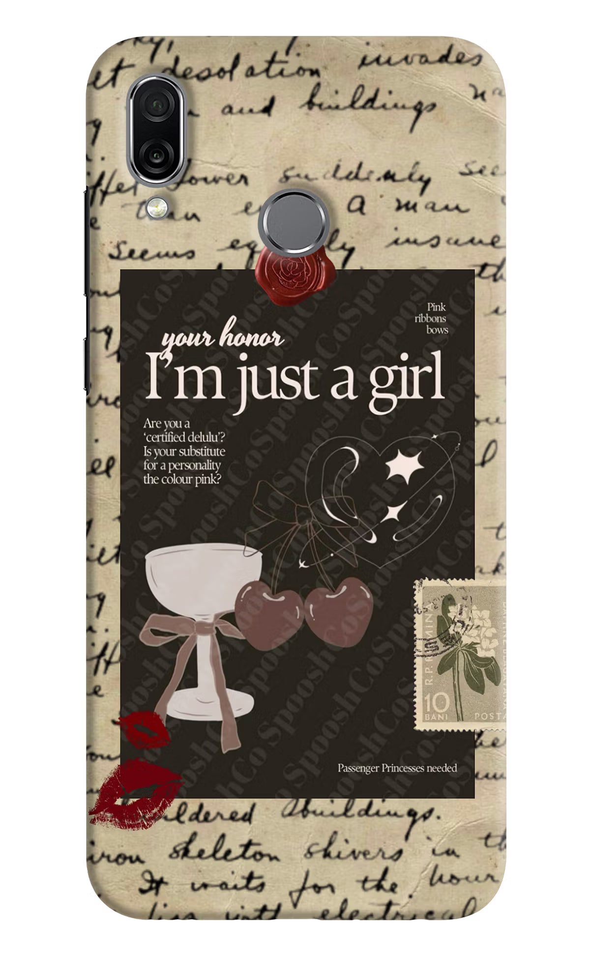 I am just a girl Honor Play Back Cover - I am just a girl Honor Play Hard Case Back Cover by Casekaro I am just a girl Honor Play Hard Case Back Cover by Casekaro