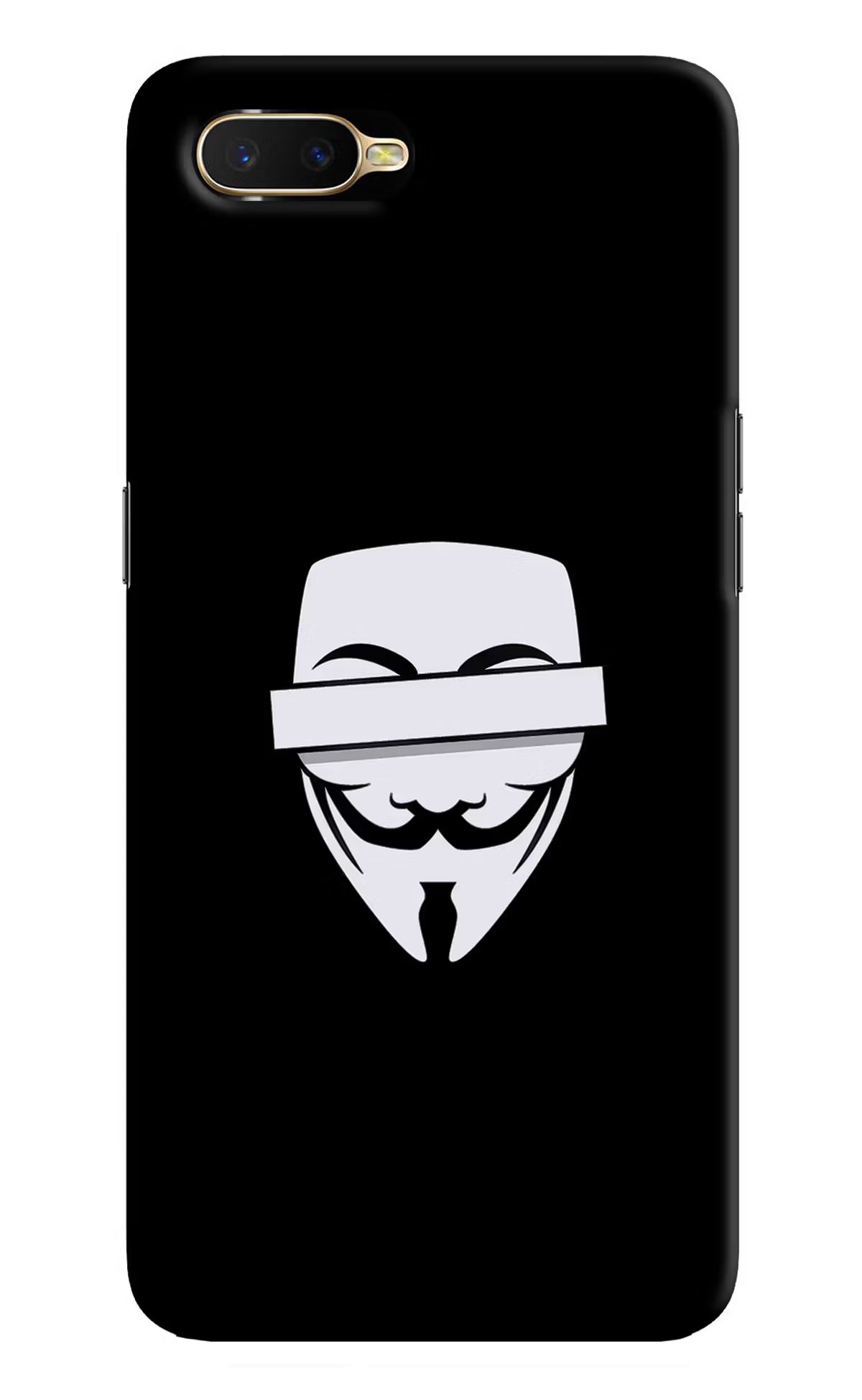 Anonymous Face Oppo K1 Back Cover - Anonymous Face Oppo K1 Hard Case Back Cover by Casekaro Anonymous Face Oppo K1 Hard Case Back Cover by Casekaro
