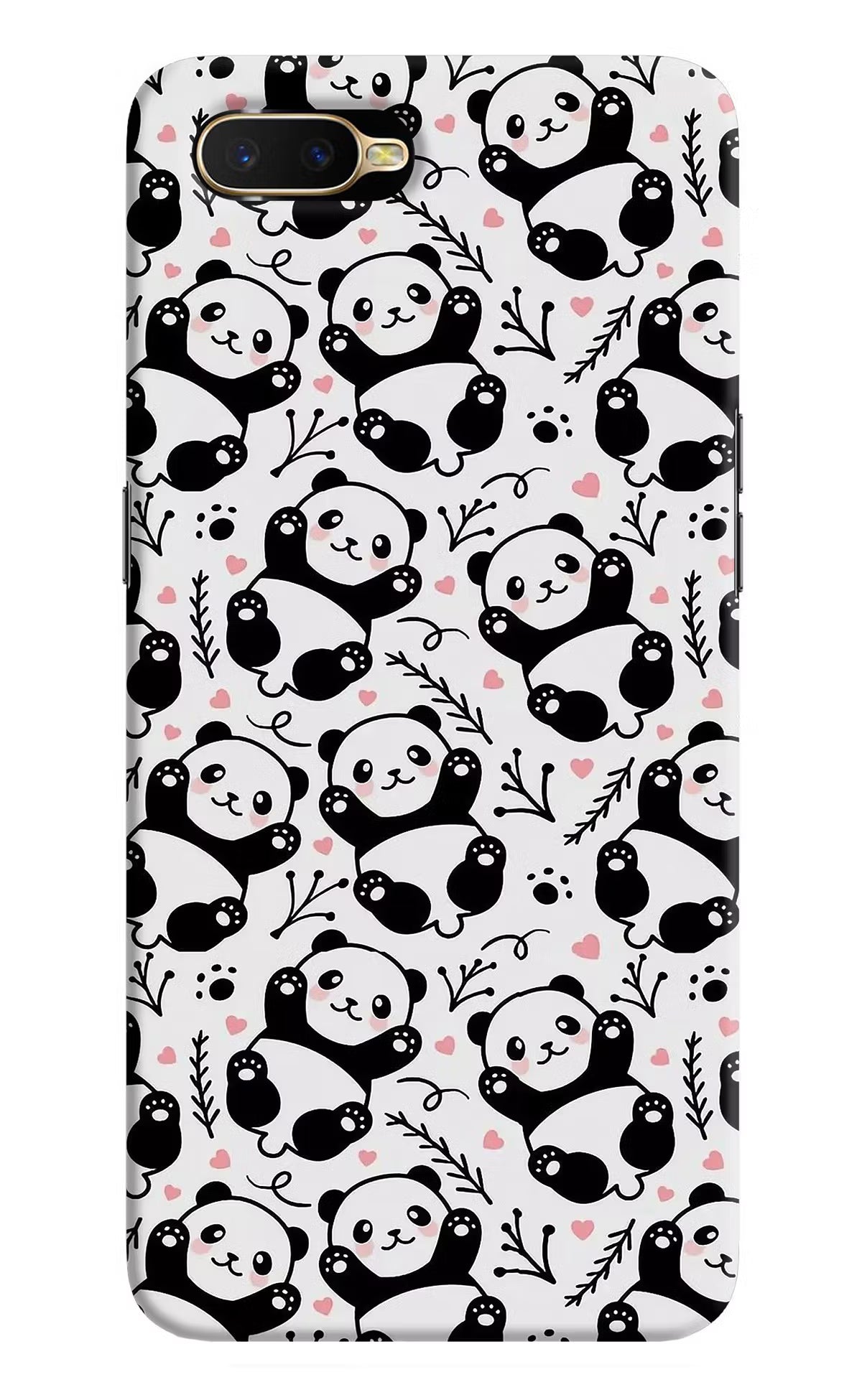 Cute Panda Oppo K1 Back Cover - Cute Panda Oppo K1 Hard Case Back Cover by Casekaro Cute Panda Oppo K1 Hard Case Back Cover by Casekaro