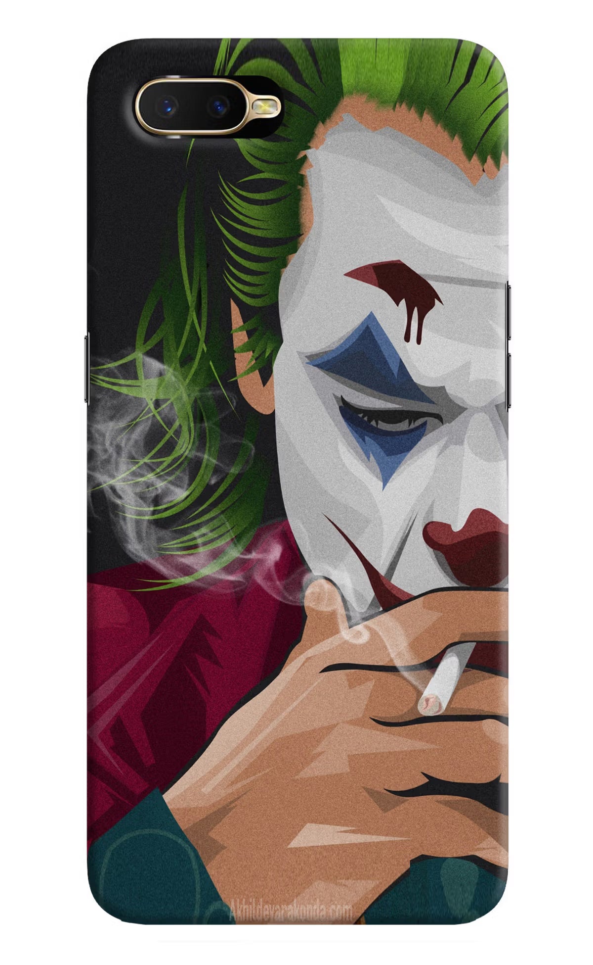 Joker Smoking Oppo K1 Back Cover - Joker Smoking Oppo K1 Hard Case Back Cover by Casekaro Joker Smoking Oppo K1 Hard Case Back Cover by Casekaro