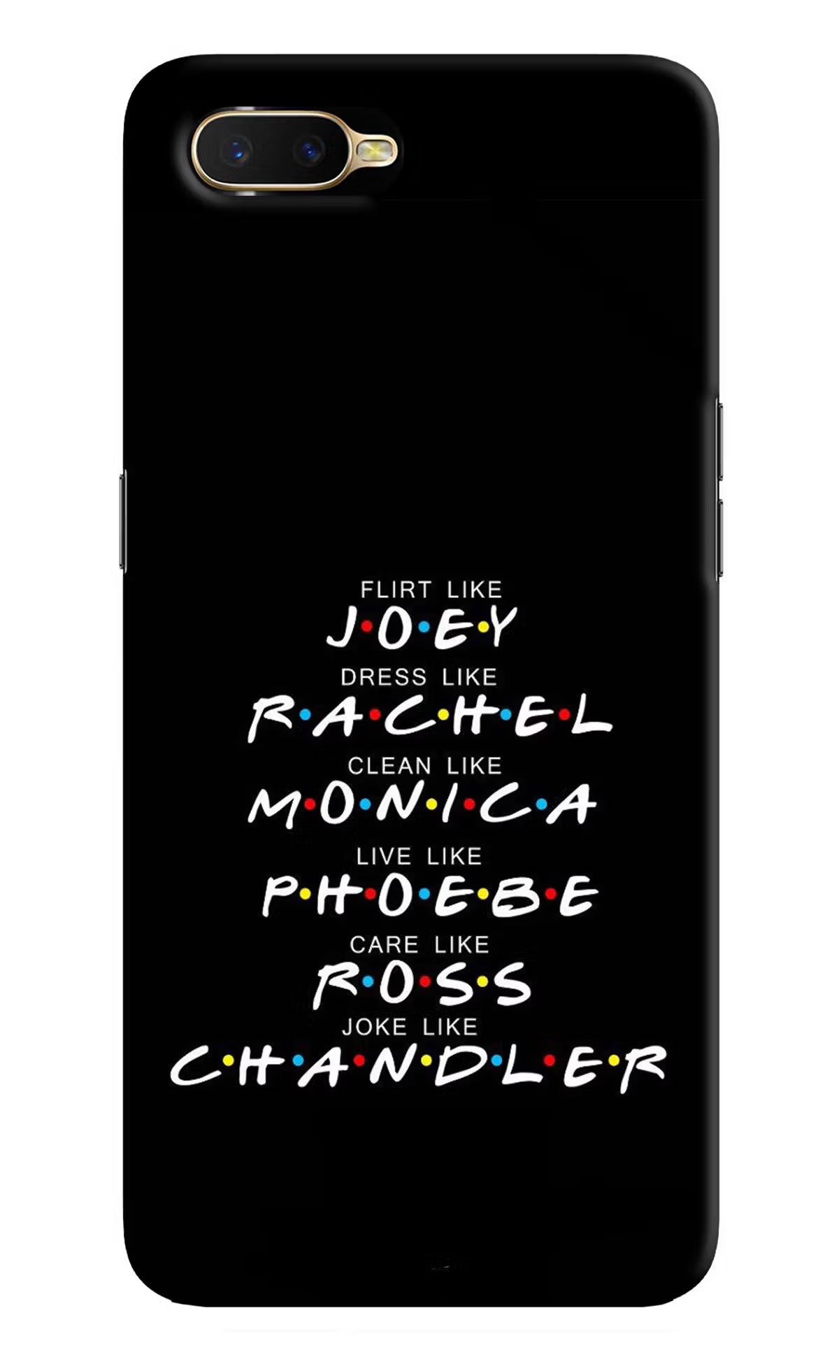 FRIENDS Character Oppo K1 Back Cover - FRIENDS Character Oppo K1 Hard Case Back Cover by Casekaro FRIENDS Character Oppo K1 Hard Case Back Cover by Casekaro