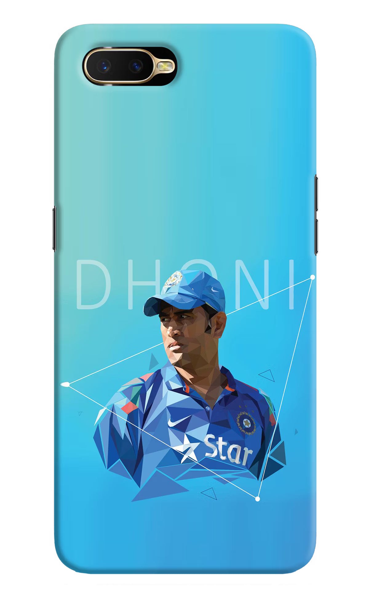 Dhoni Artwork Oppo K1 Back Cover - Dhoni Artwork Oppo K1 Hard Case Back Cover by Casekaro Dhoni Artwork Oppo K1 Hard Case Back Cover by Casekaro