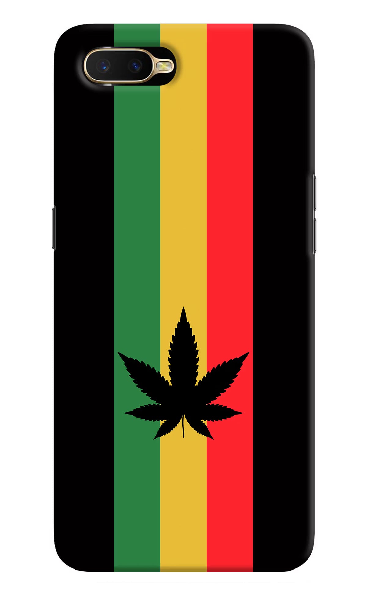 Weed Flag Oppo K1 Back Cover - Weed Flag Oppo K1 Hard Case Back Cover by Casekaro Weed Flag Oppo K1 Hard Case Back Cover by Casekaro