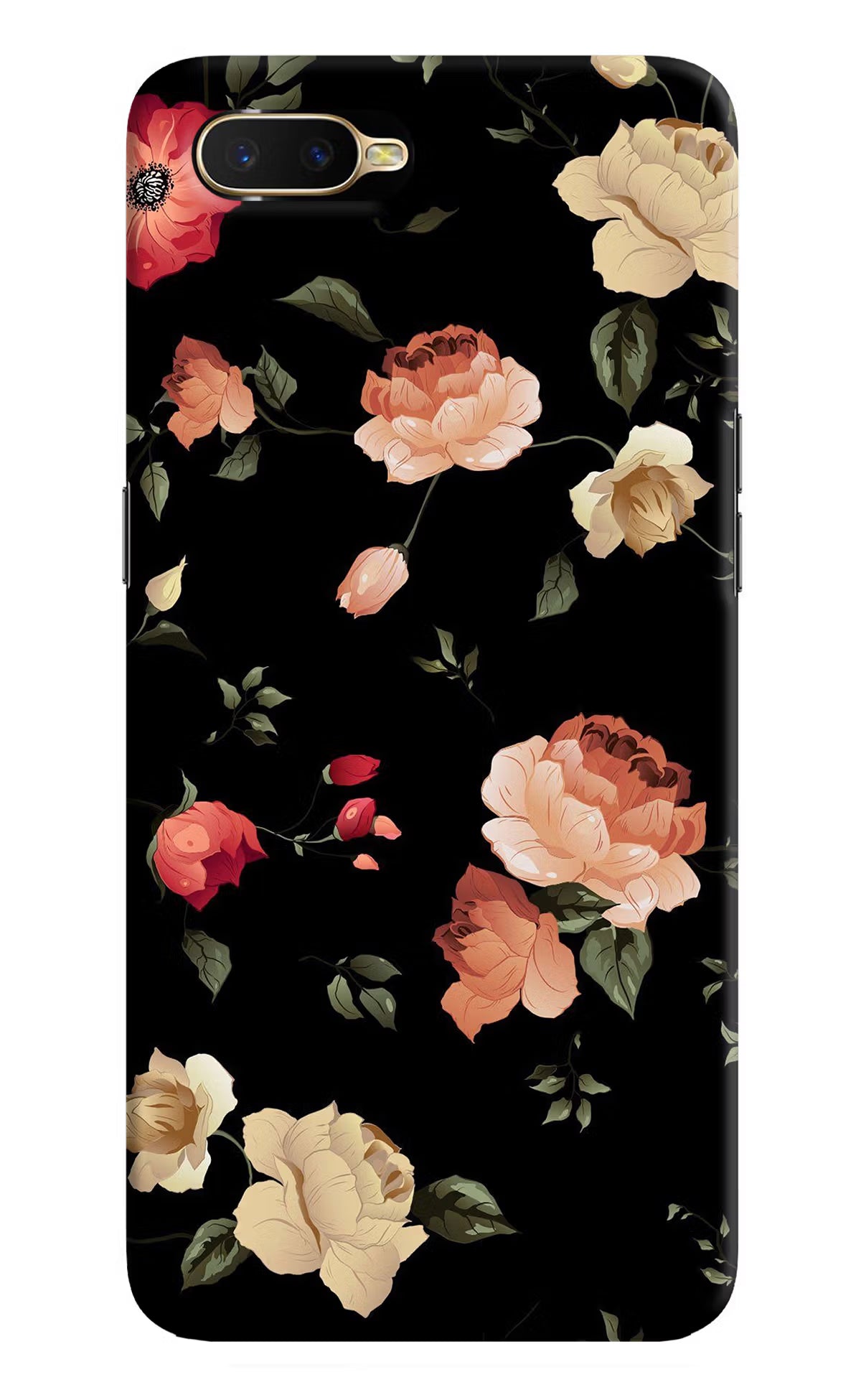 Flowers Oppo K1 Back Cover - Flowers Oppo K1 Hard Case Back Cover by Casekaro Flowers Oppo K1 Hard Case Back Cover by Casekaro