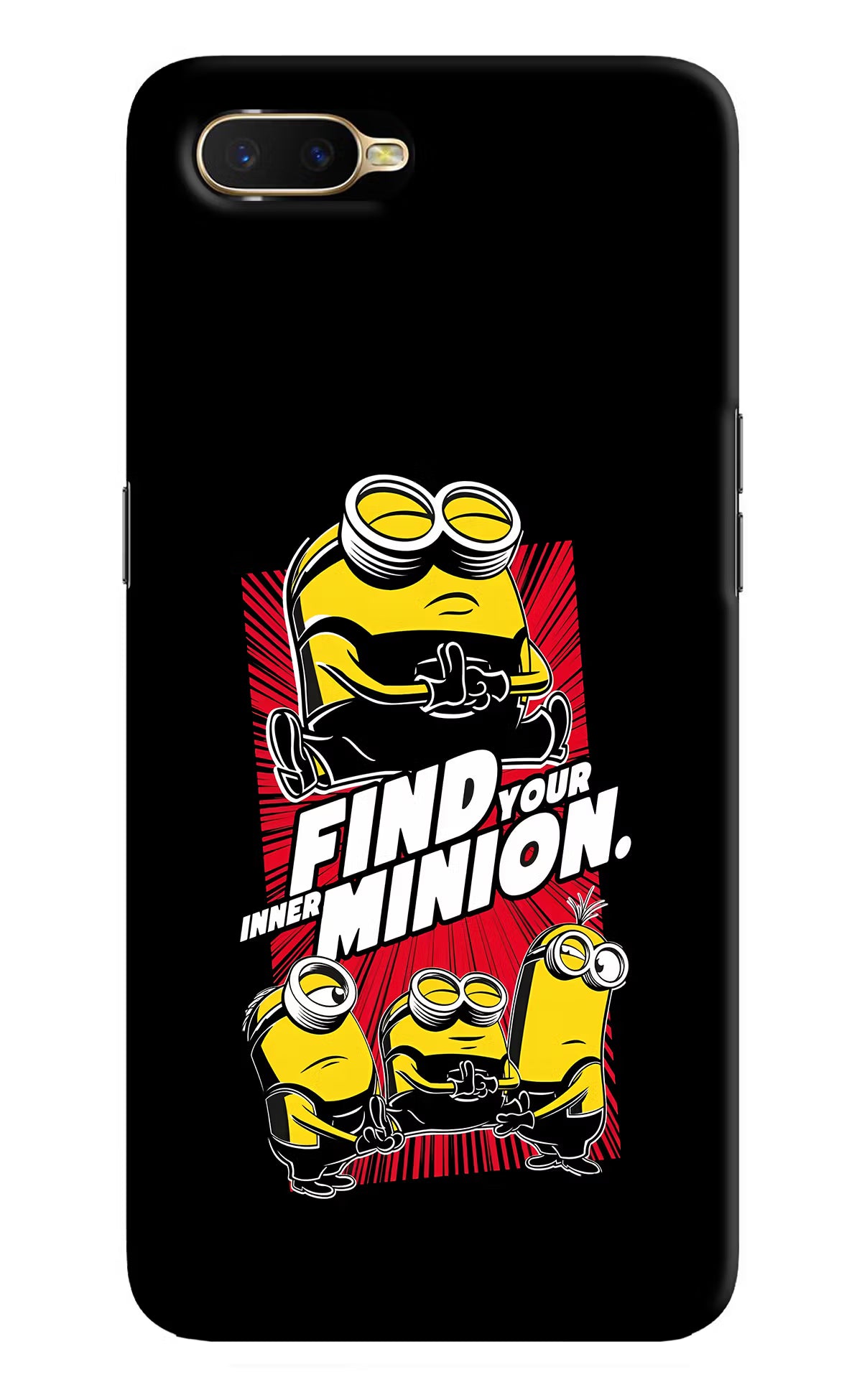 Find your inner Minion Oppo K1 Back Cover - Find your inner Minion Oppo K1 Hard Case Back Cover by Casekaro Find your inner Minion Oppo K1 Hard Case Back Cover by Casekaro