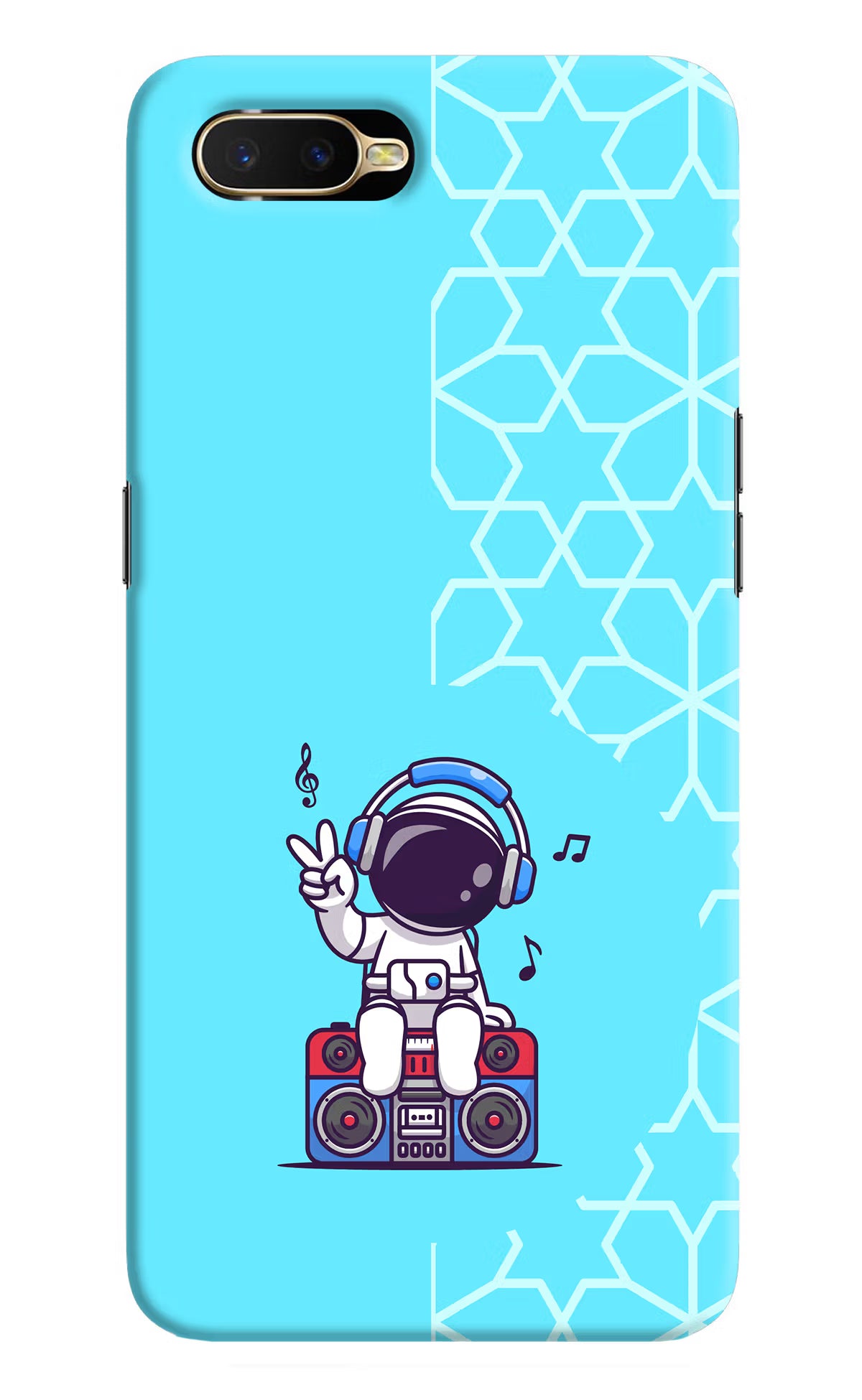 Cute Astronaut Chilling Oppo K1 Back Cover - Cute Astronaut Chilling Oppo K1 Hard Case Back Cover by Casekaro Cute Astronaut Chilling Oppo K1 Hard Case Back Cover by Casekaro