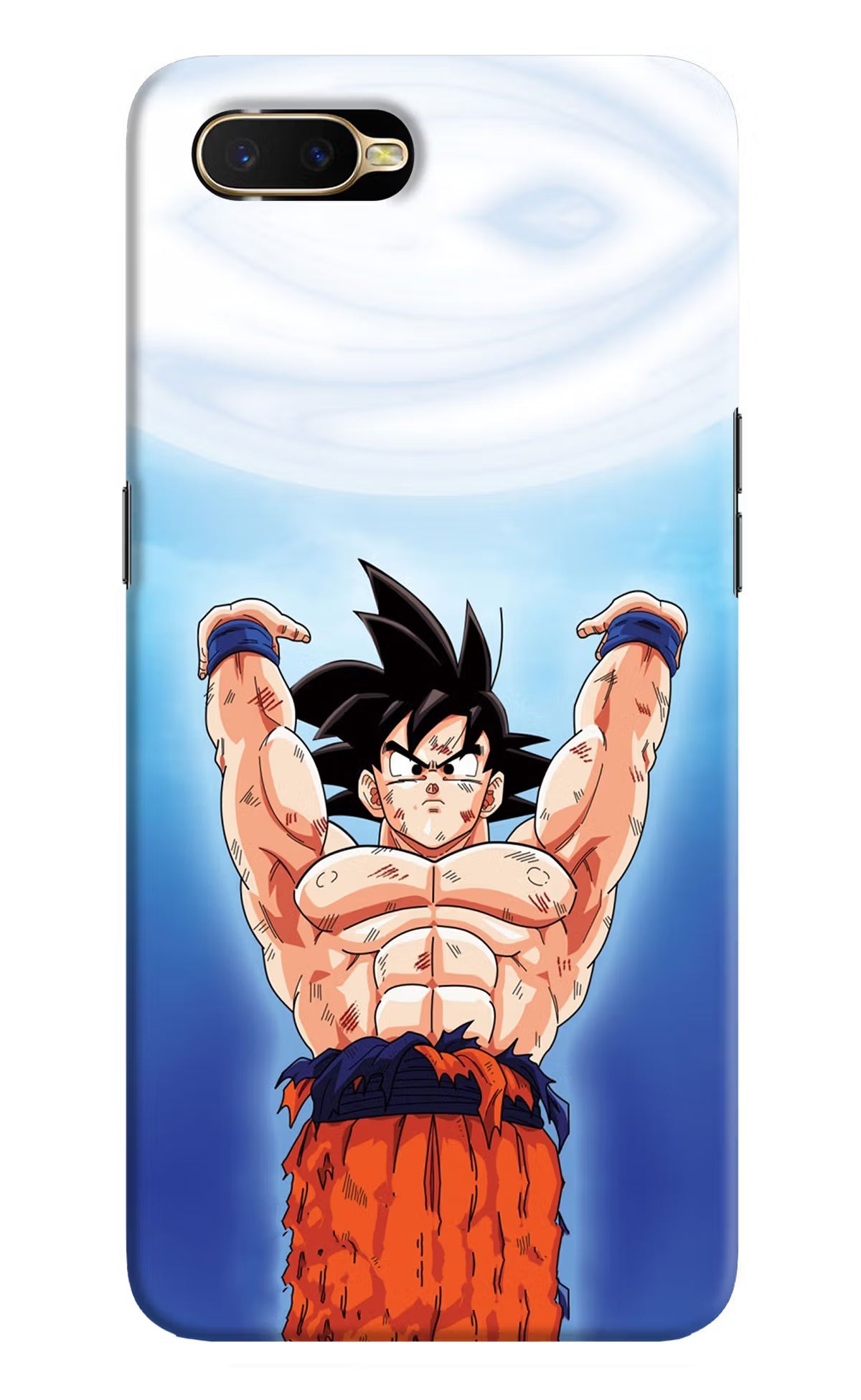 Goku Power Oppo K1 Back Cover - Goku Power Oppo K1 Hard Case Back Cover by Casekaro Goku Power Oppo K1 Hard Case Back Cover by Casekaro