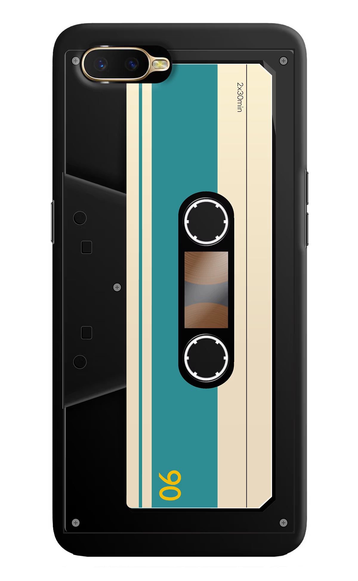 Cassette Oppo K1 Back Cover - Cassette Oppo K1 Hard Case Back Cover by Casekaro Cassette Oppo K1 Hard Case Back Cover by Casekaro