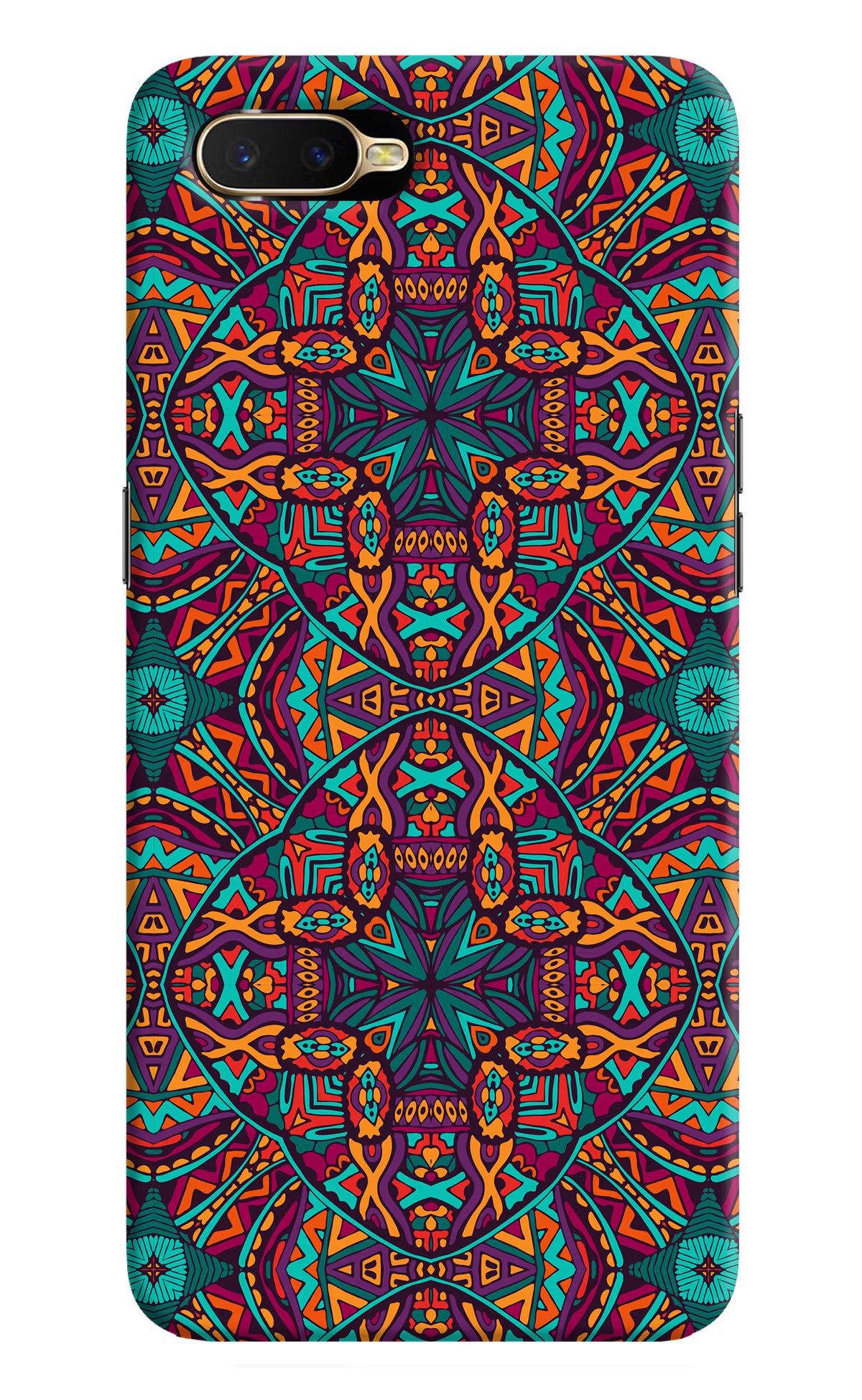 Colour Mandala Oppo K1 Back Cover - Colour Mandala Oppo K1 Hard Case Back Cover by Casekaro Colour Mandala Oppo K1 Hard Case Back Cover by Casekaro