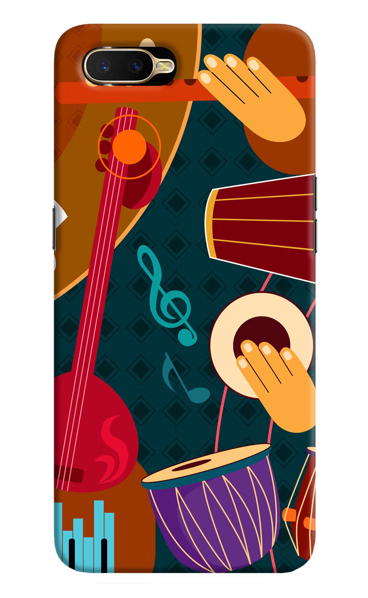 Music Instrument Oppo K1 Back Cover - Music Instrument Oppo K1 Hard Case Back Cover by Casekaro Music Instrument Oppo K1 Hard Case Back Cover by Casekaro