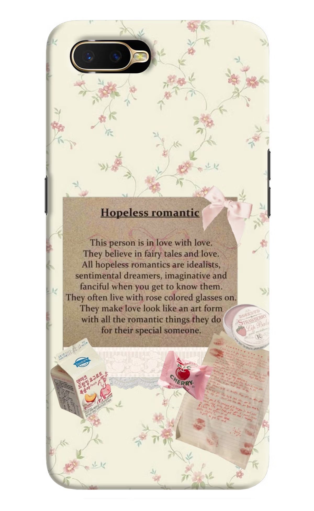 Hopeless Romantic Oppo K1 Back Cover - Hopeless Romantic Oppo K1 Hard Case Back Cover by Casekaro Hopeless Romantic Oppo K1 Hard Case Back Cover by Casekaro