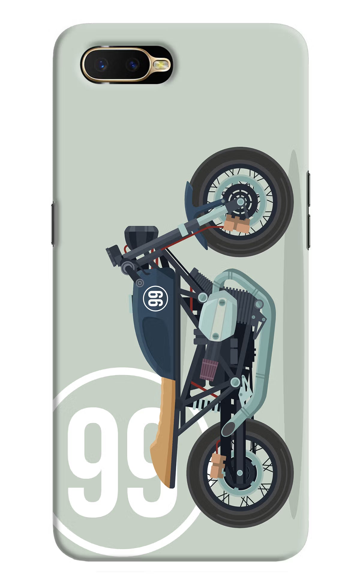 Classic Cafe Racer 99 Oppo K1 Back Cover - Classic Cafe Racer 99 Oppo K1 Hard Case Back Cover by Casekaro Classic Cafe Racer 99 Oppo K1 Hard Case Back Cover by Casekaro