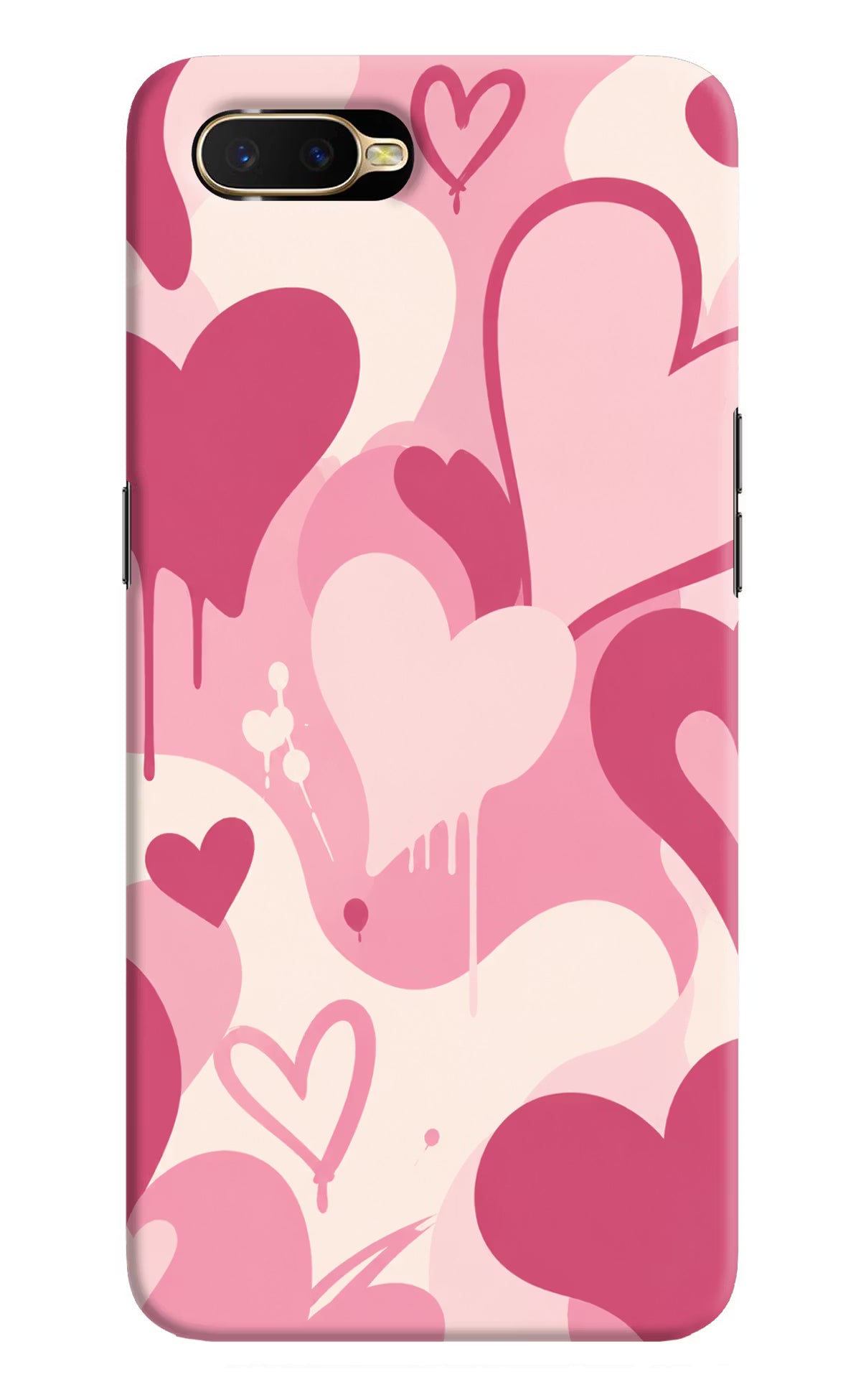 Hearty case Oppo K1 Back Cover - Hearty case Oppo K1 Hard Case Back Cover by Casekaro Hearty case Oppo K1 Hard Case Back Cover by Casekaro
