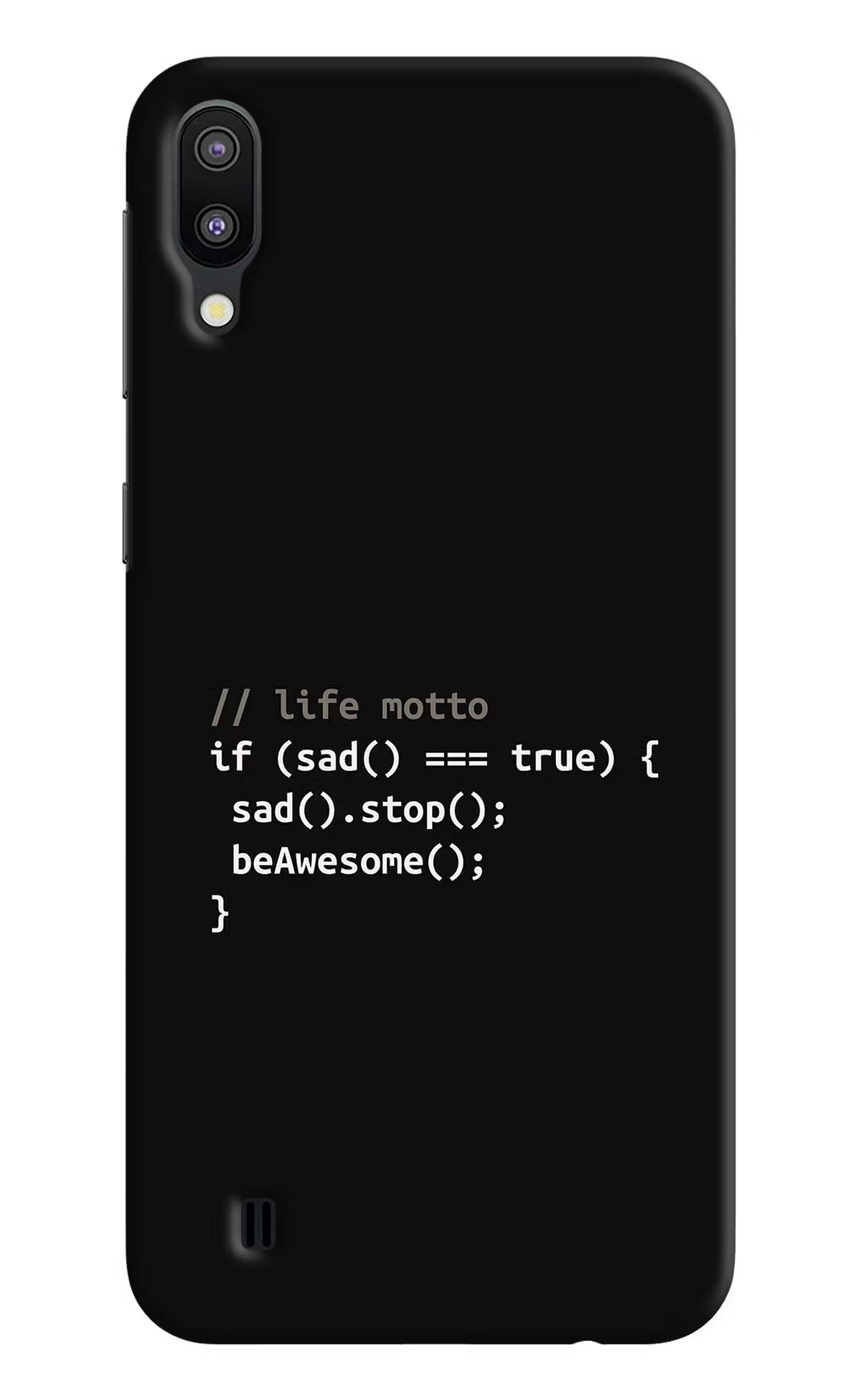 Life Motto Code Samsung M10 Back Cover - Life Motto Code Samsung M10 Hard Case Back Cover by Casekaro Life Motto Code Samsung M10 Hard Case Back Cover by Casekaro