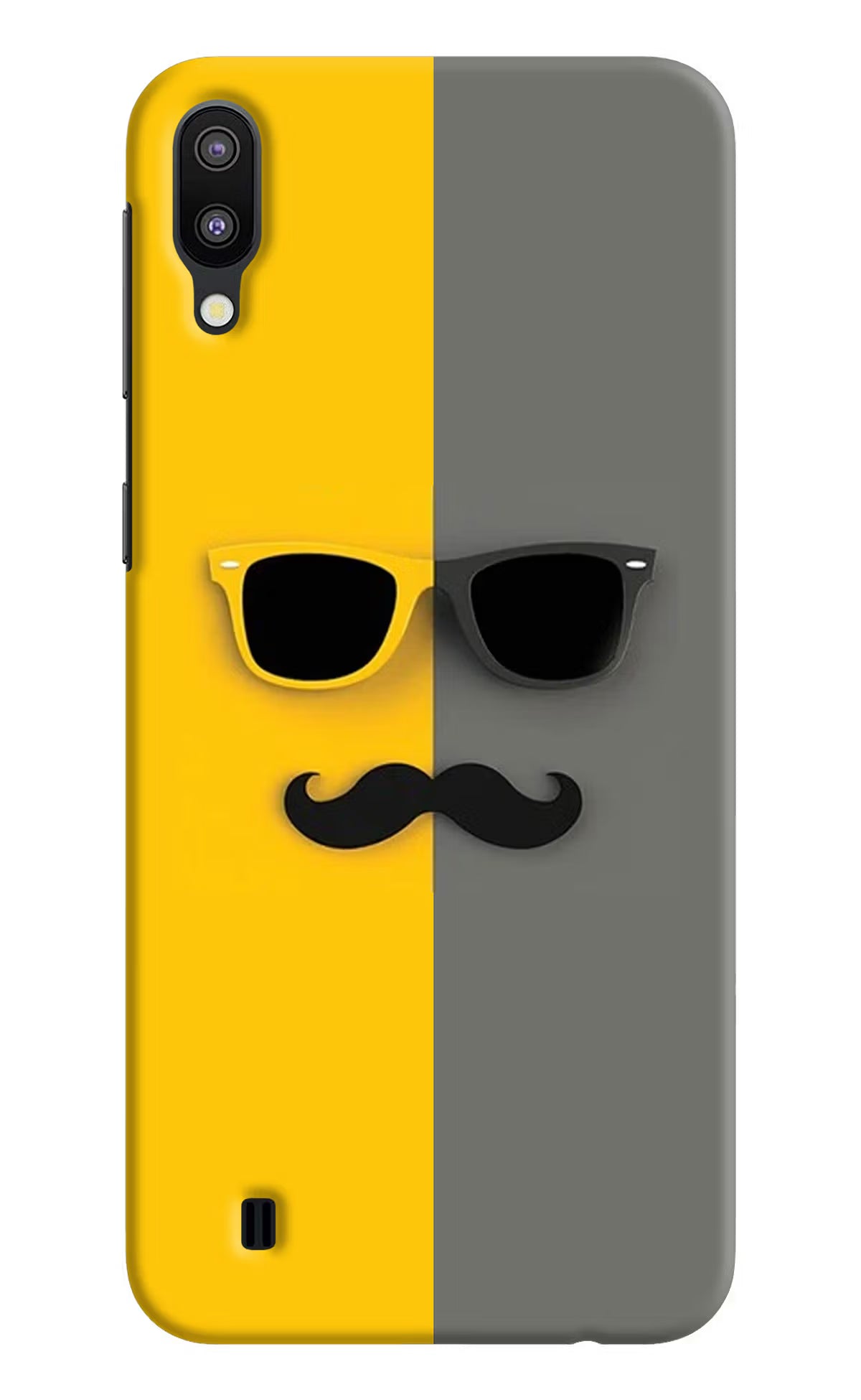 Sunglasses with Mustache Samsung M10 Back Cover - Sunglasses with Mustache Samsung M10 Hard Case Back Cover by Casekaro Sunglasses with Mustache Samsung M10 Hard Case Back Cover by Casekaro