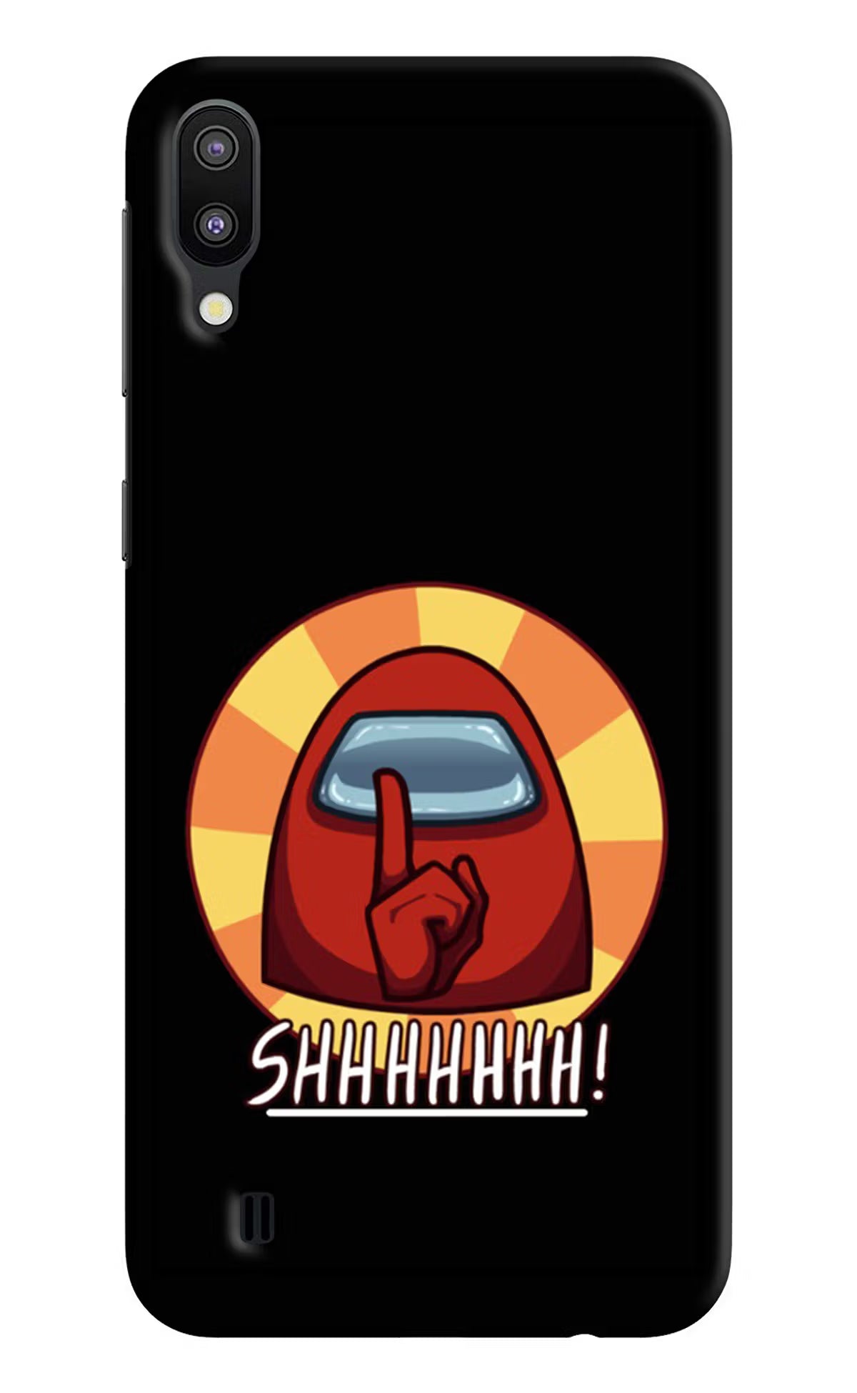 Among Us Shhh! Samsung M10 Back Cover - Among Us Shhh! Samsung M10 Hard Case Back Cover by Casekaro Among Us Shhh! Samsung M10 Hard Case Back Cover by Casekaro