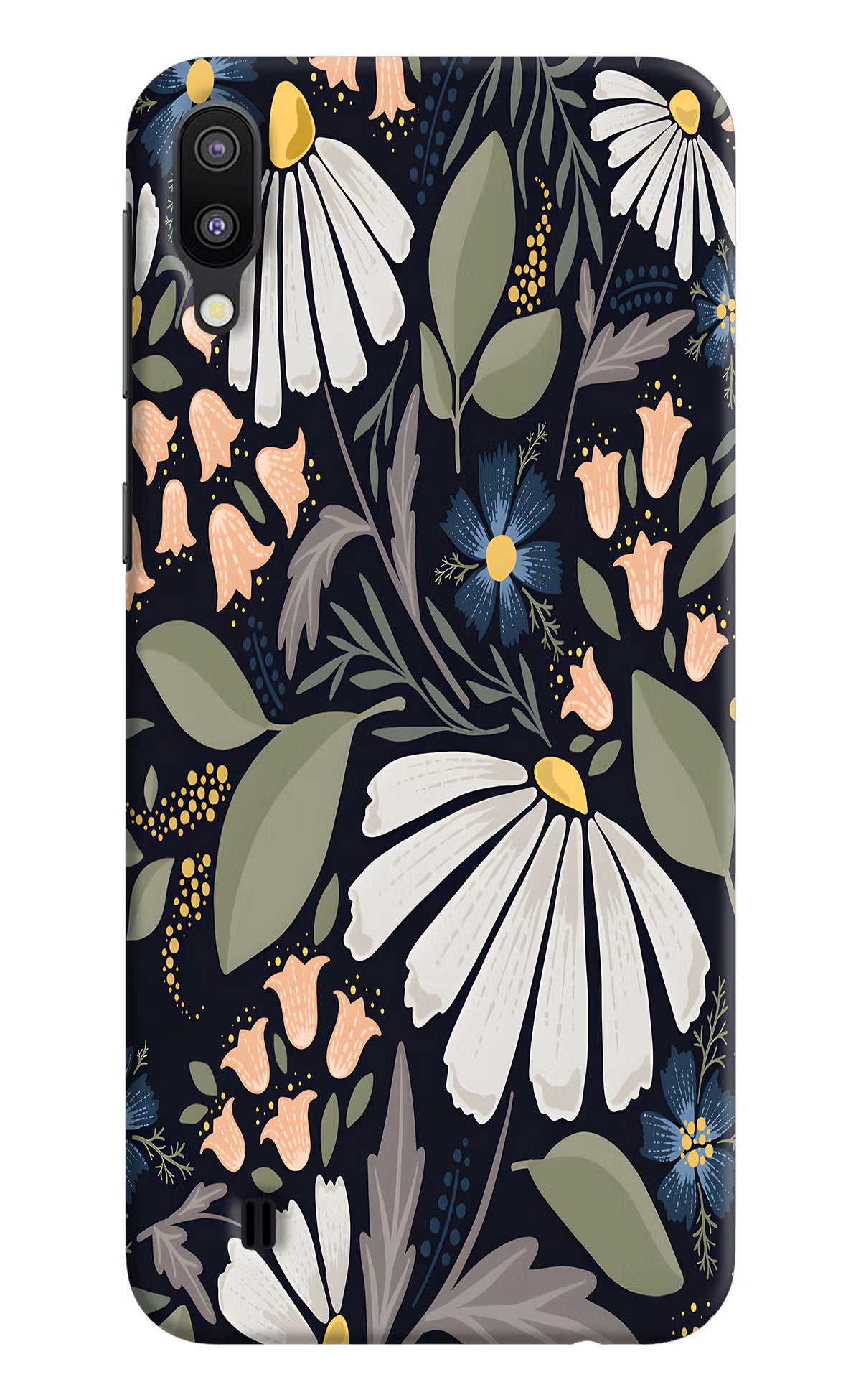 Flowers Art Samsung M10 Back Cover - Flowers Art Samsung M10 Hard Case Back Cover by Casekaro Flowers Art Samsung M10 Hard Case Back Cover by Casekaro