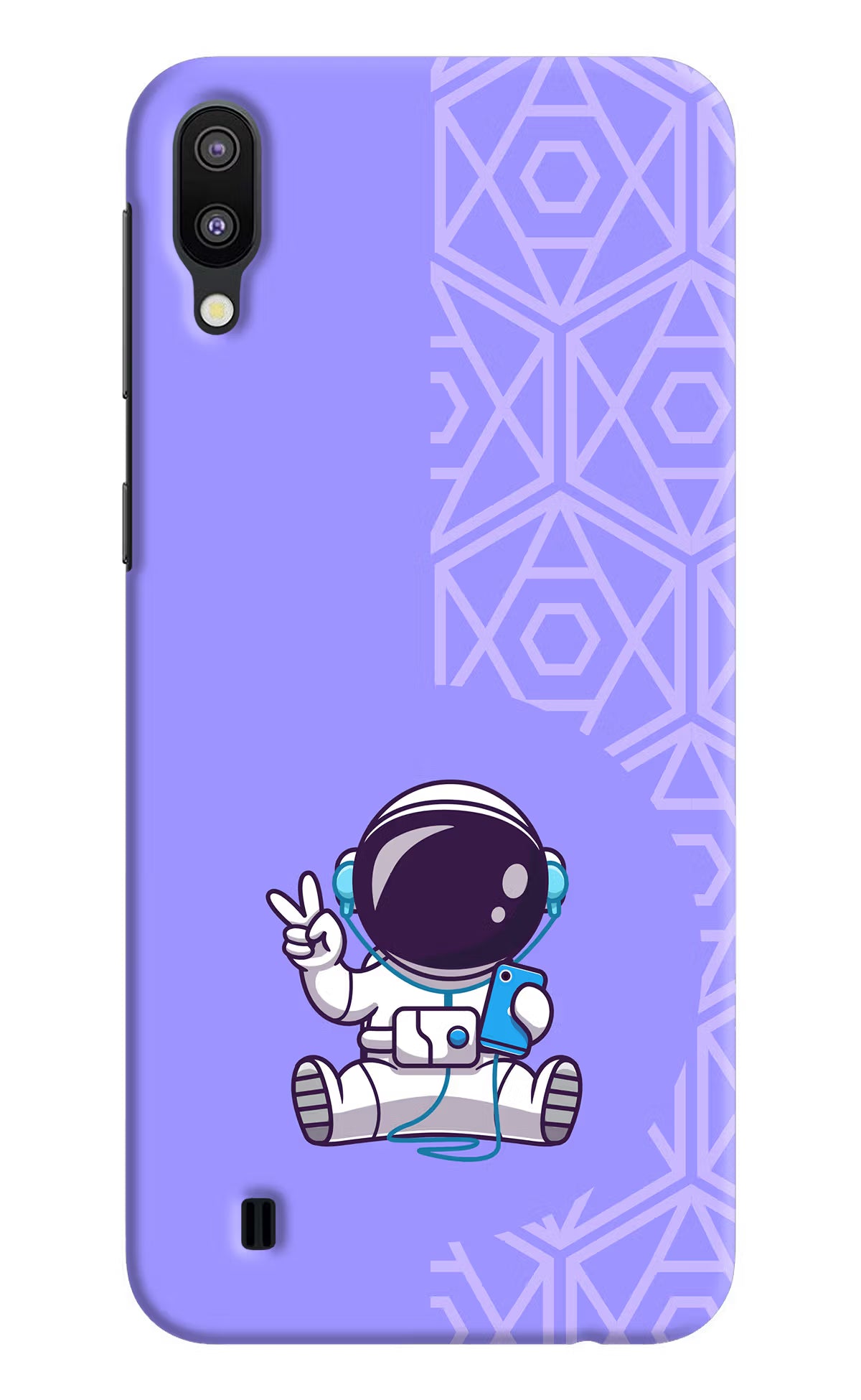 Cute Astronaut Chilling Samsung M10 Back Cover - Cute Astronaut Chilling Samsung M10 Hard Case Back Cover by Casekaro Cute Astronaut Chilling Samsung M10 Hard Case Back Cover by Casekaro