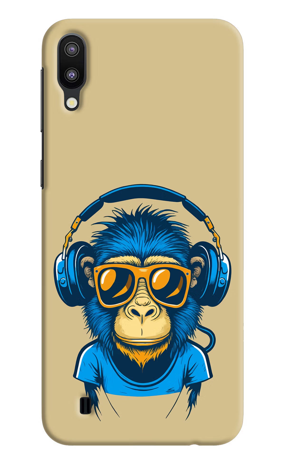 Monkey Headphone Samsung M10 Back Cover - Monkey Headphone Samsung M10 Hard Case Back Cover by Casekaro Monkey Headphone Samsung M10 Hard Case Back Cover by Casekaro