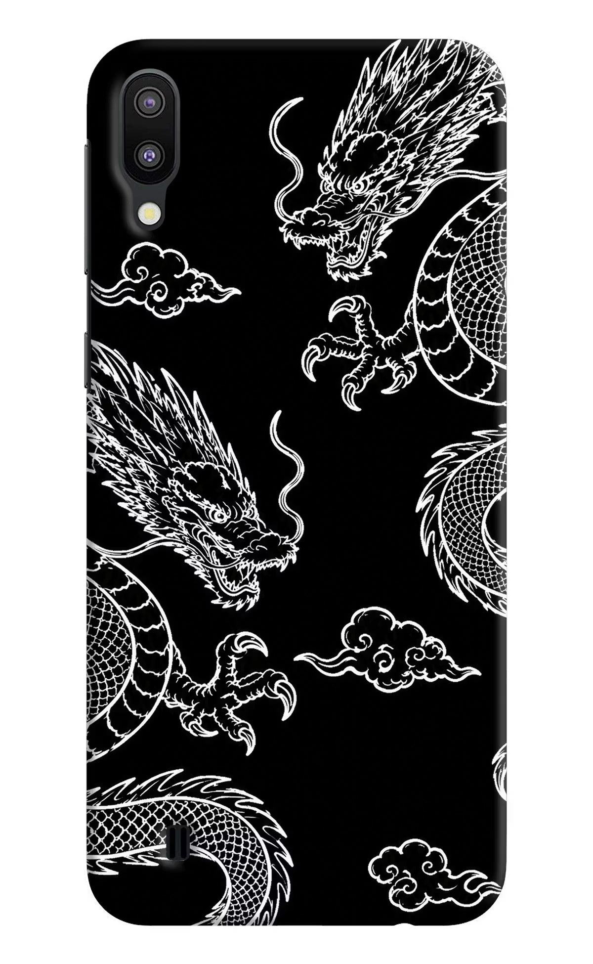 Twin Dragons Samsung M10 Back Cover - Twin Dragons Samsung M10 Hard Case Back Cover by Casekaro Twin Dragons Samsung M10 Hard Case Back Cover by Casekaro