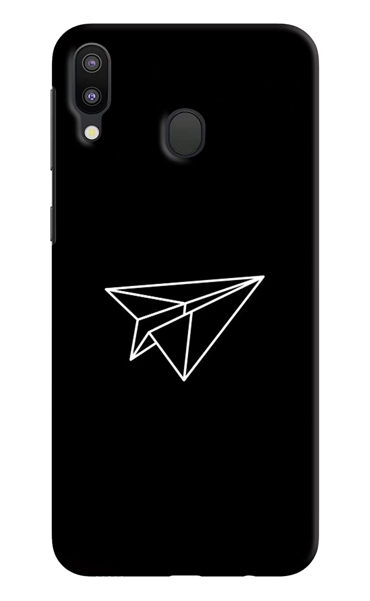 Paper Plane White Samsung M20 Back Cover - Paper Plane White Samsung M20 Hard Case Back Cover by Casekaro Paper Plane White Samsung M20 Hard Case Back Cover by Casekaro