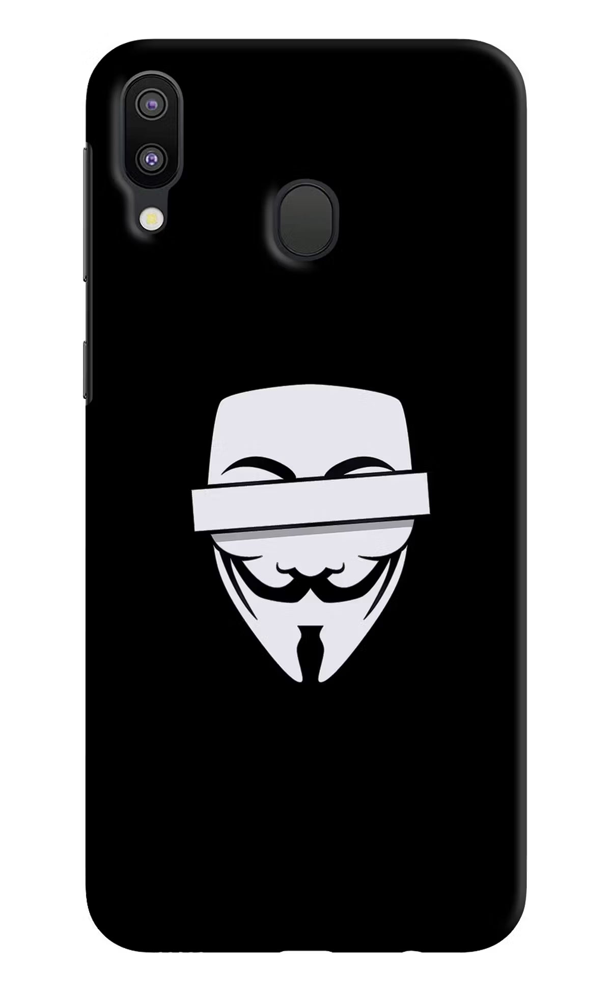 Anonymous Face Samsung M20 Back Cover - Anonymous Face Samsung M20 Hard Case Back Cover by Casekaro Anonymous Face Samsung M20 Hard Case Back Cover by Casekaro