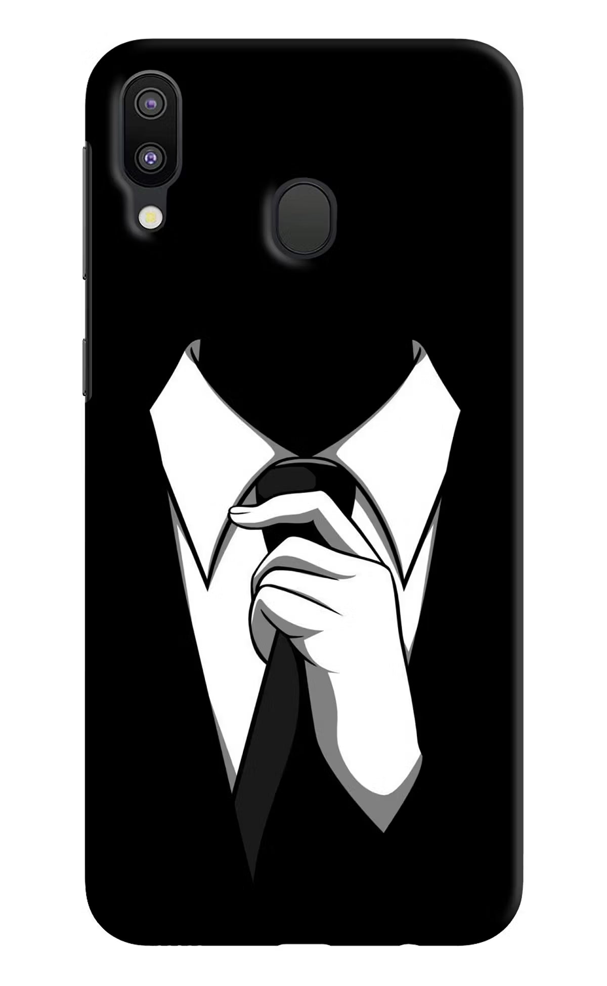 Black Tie Samsung M20 Back Cover - Black Tie Samsung M20 Hard Case Back Cover by Casekaro Black Tie Samsung M20 Hard Case Back Cover by Casekaro