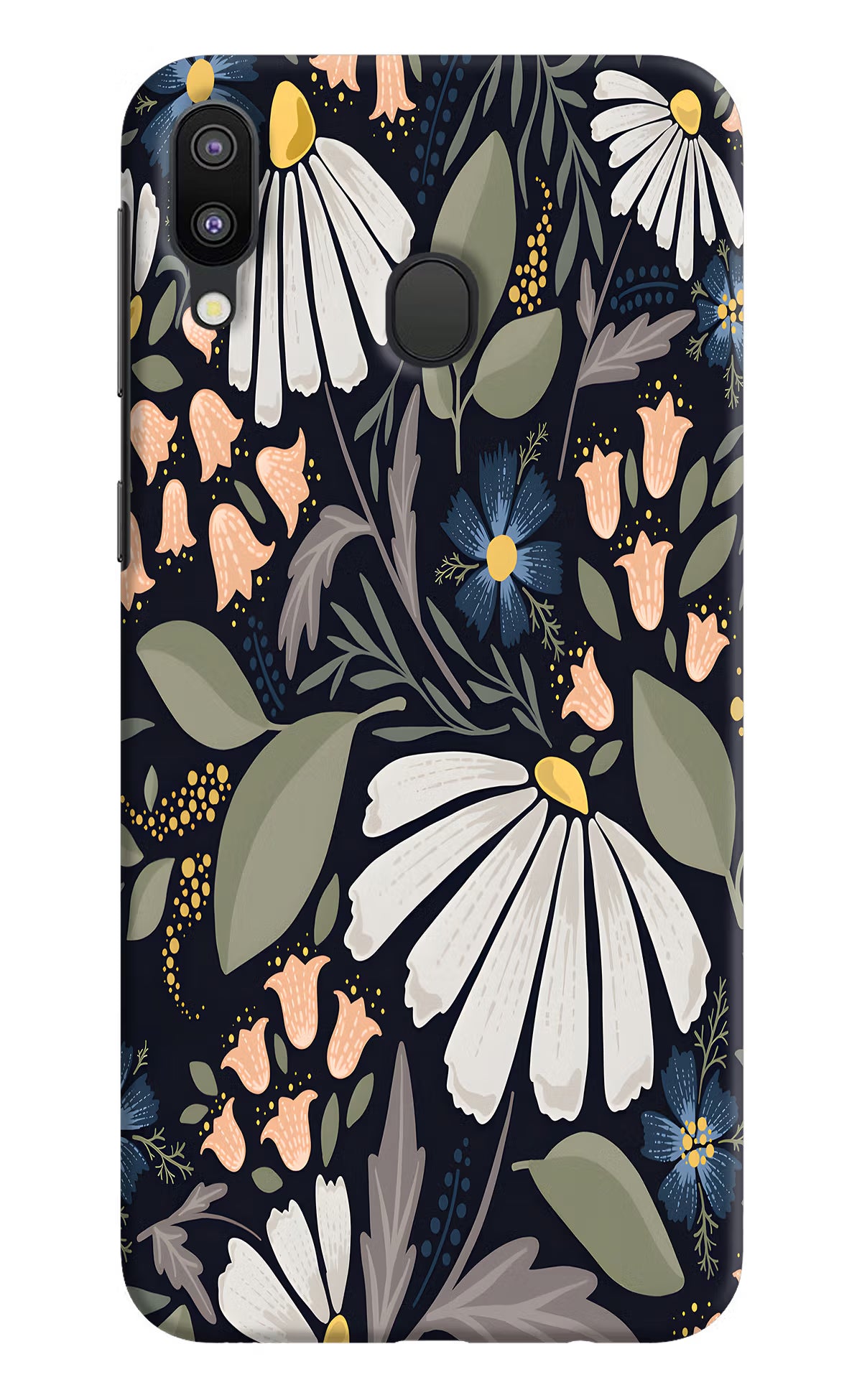 Flowers Art Samsung M20 Back Cover - Flowers Art Samsung M20 Hard Case Back Cover by Casekaro Flowers Art Samsung M20 Hard Case Back Cover by Casekaro