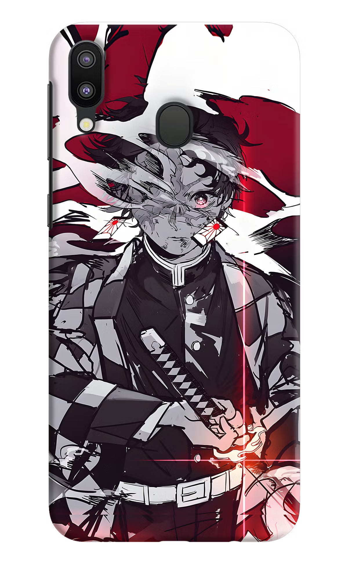 Demon Slayer Samsung M20 Back Cover - Demon Slayer Samsung M20 Hard Case Back Cover by Casekaro Demon Slayer Samsung M20 Hard Case Back Cover by Casekaro