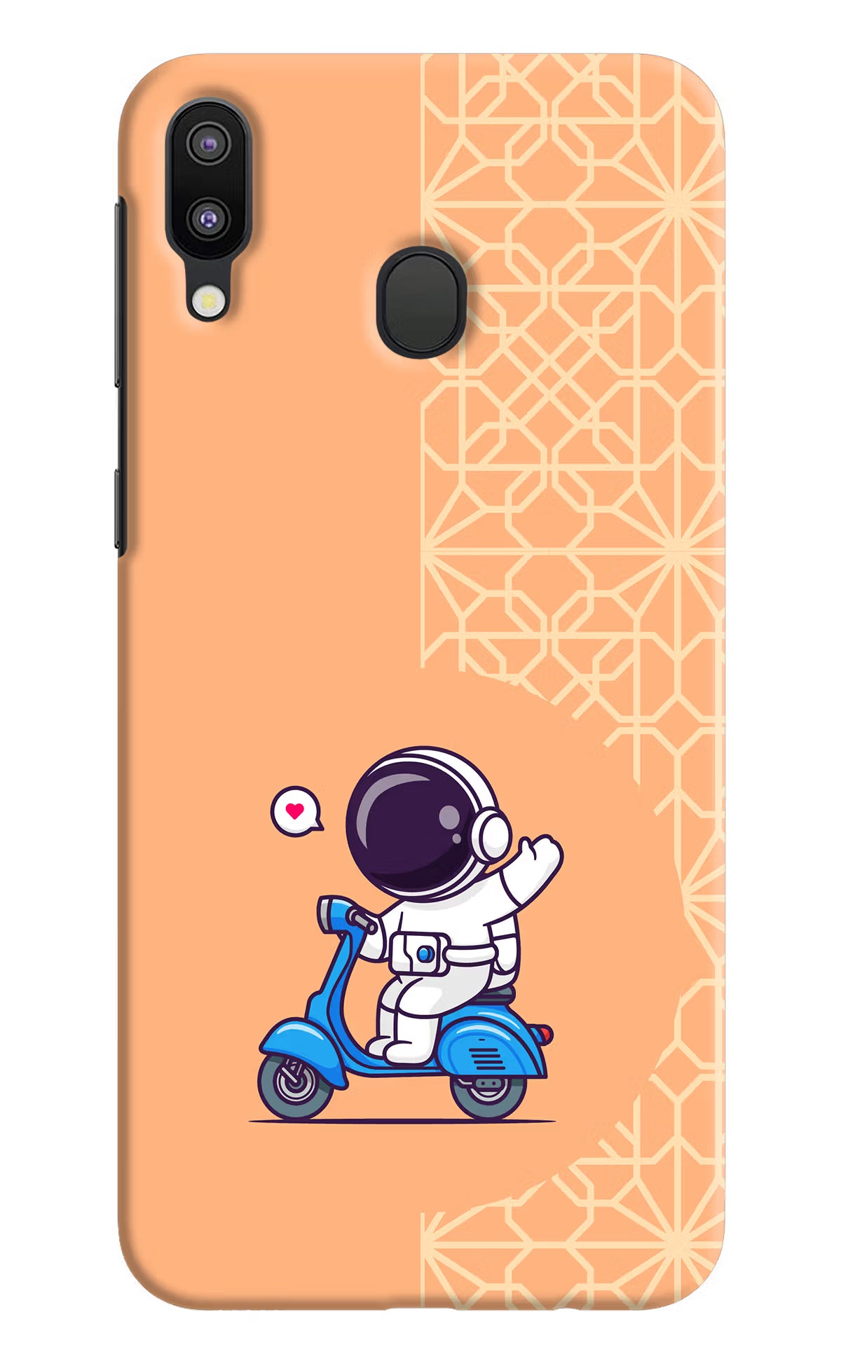 Cute Astronaut Riding Samsung M20 Back Cover - Cute Astronaut Riding Samsung M20 Hard Case Back Cover by Casekaro Cute Astronaut Riding Samsung M20 Hard Case Back Cover by Casekaro