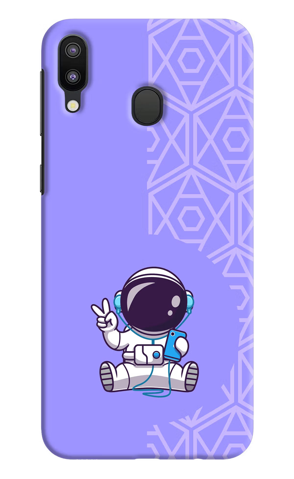 Cute Astronaut Chilling Samsung M20 Back Cover - Cute Astronaut Chilling Samsung M20 Hard Case Back Cover by Casekaro Cute Astronaut Chilling Samsung M20 Hard Case Back Cover by Casekaro