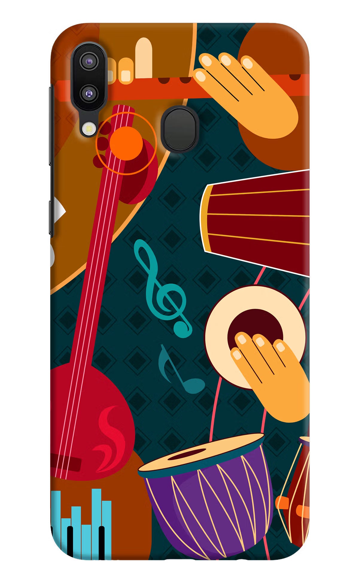 Music Instrument Samsung M20 Back Cover - Music Instrument Samsung M20 Hard Case Back Cover by Casekaro Music Instrument Samsung M20 Hard Case Back Cover by Casekaro