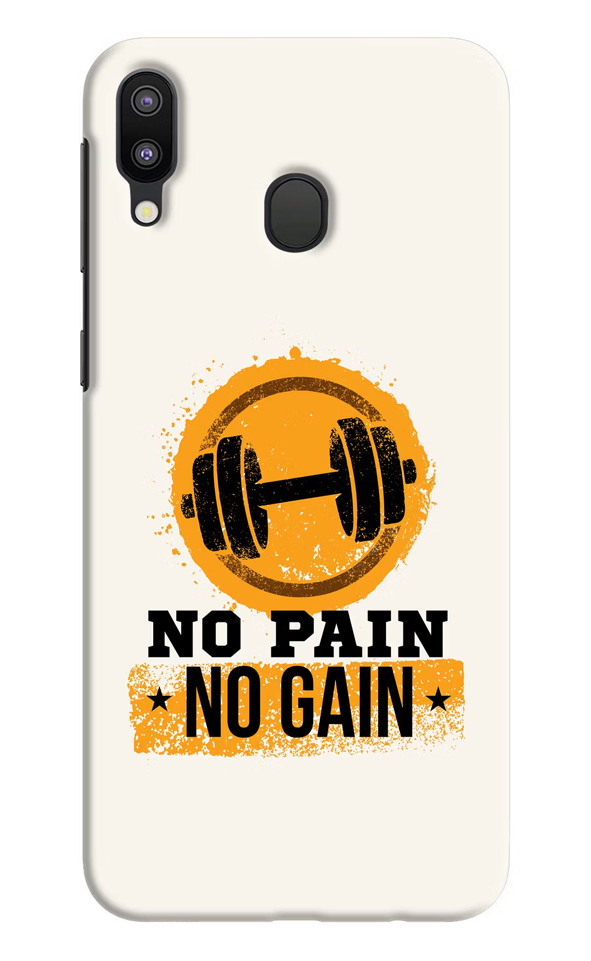 No Pain No Gain Samsung M20 Back Cover - No Pain No Gain Samsung M20 Hard Case Back Cover by Casekaro No Pain No Gain Samsung M20 Hard Case Back Cover by Casekaro
