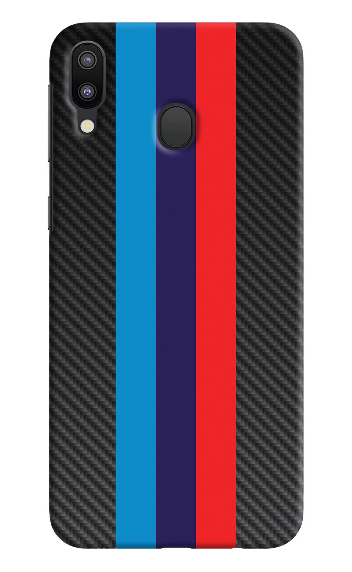 BMW Stripes Pattern Samsung M20 Back Cover - BMW Stripes Pattern Samsung M20 Hard Case Back Cover by Casekaro BMW Stripes Pattern Samsung M20 Hard Case Back Cover by Casekaro