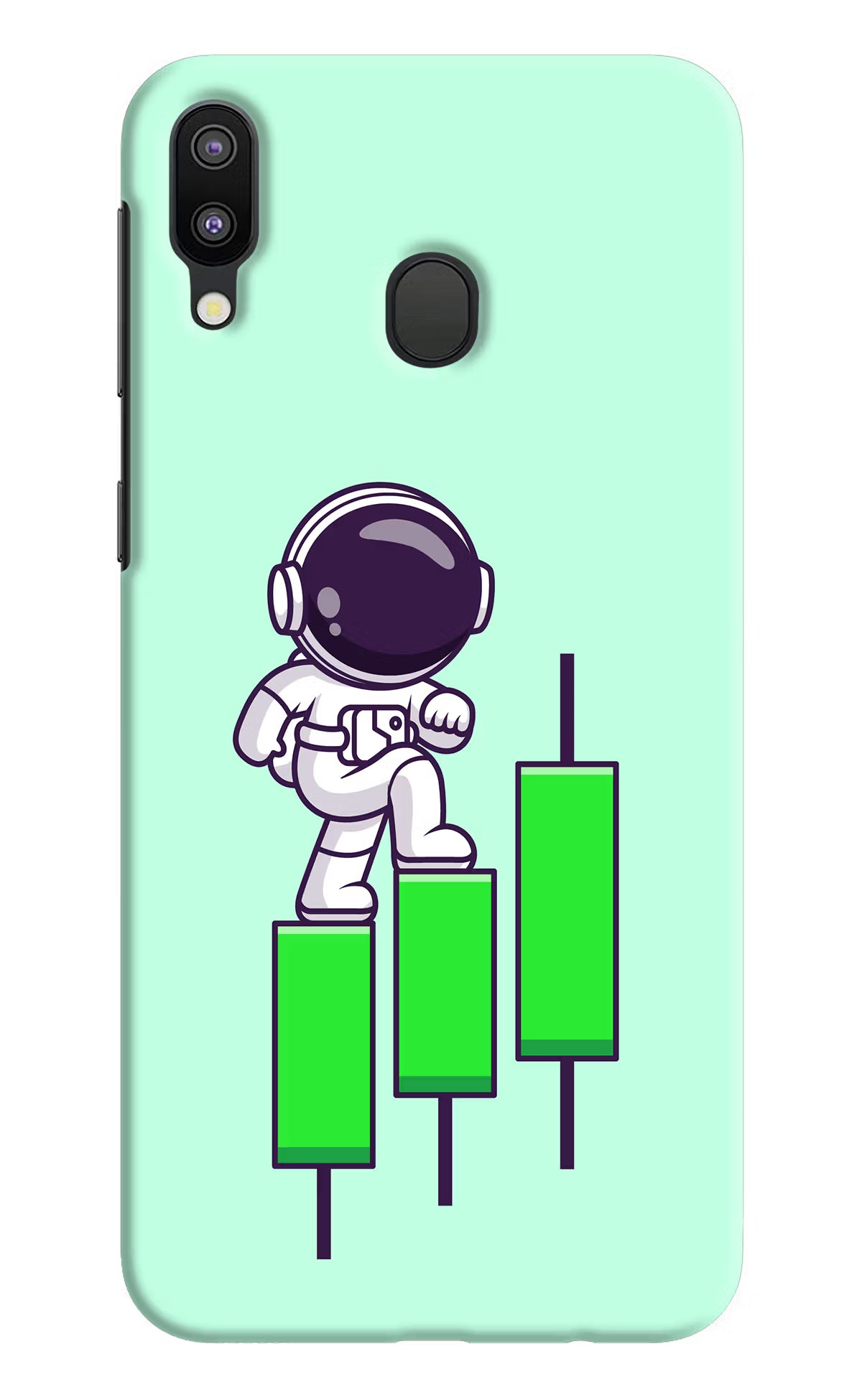 Astronaut Trader Samsung M20 Back Cover - Astronaut Trader Samsung M20 Hard Case Back Cover by Casekaro Astronaut Trader Samsung M20 Hard Case Back Cover by Casekaro