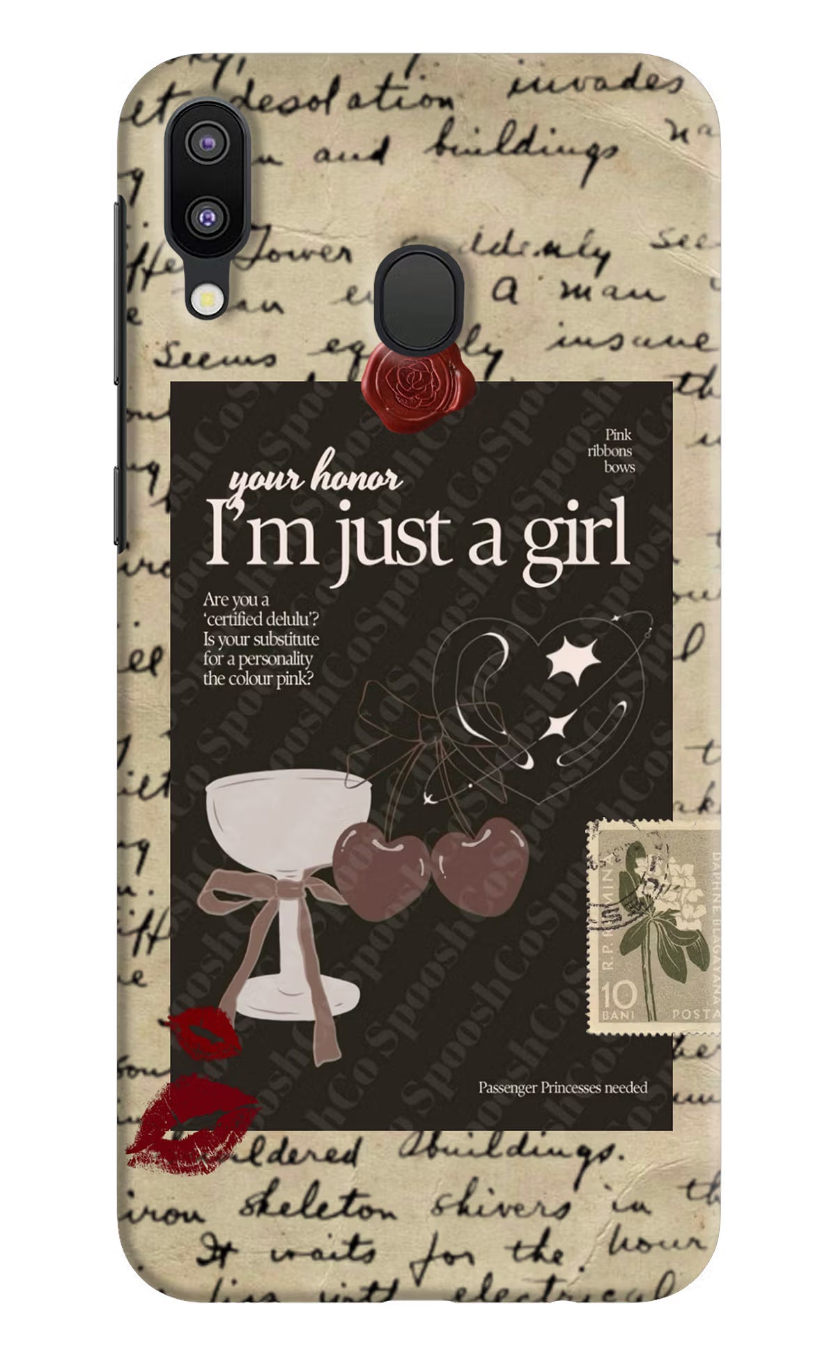 I am just a girl Samsung M20 Back Cover - I am just a girl Samsung M20 Hard Case Back Cover by Casekaro I am just a girl Samsung M20 Hard Case Back Cover by Casekaro