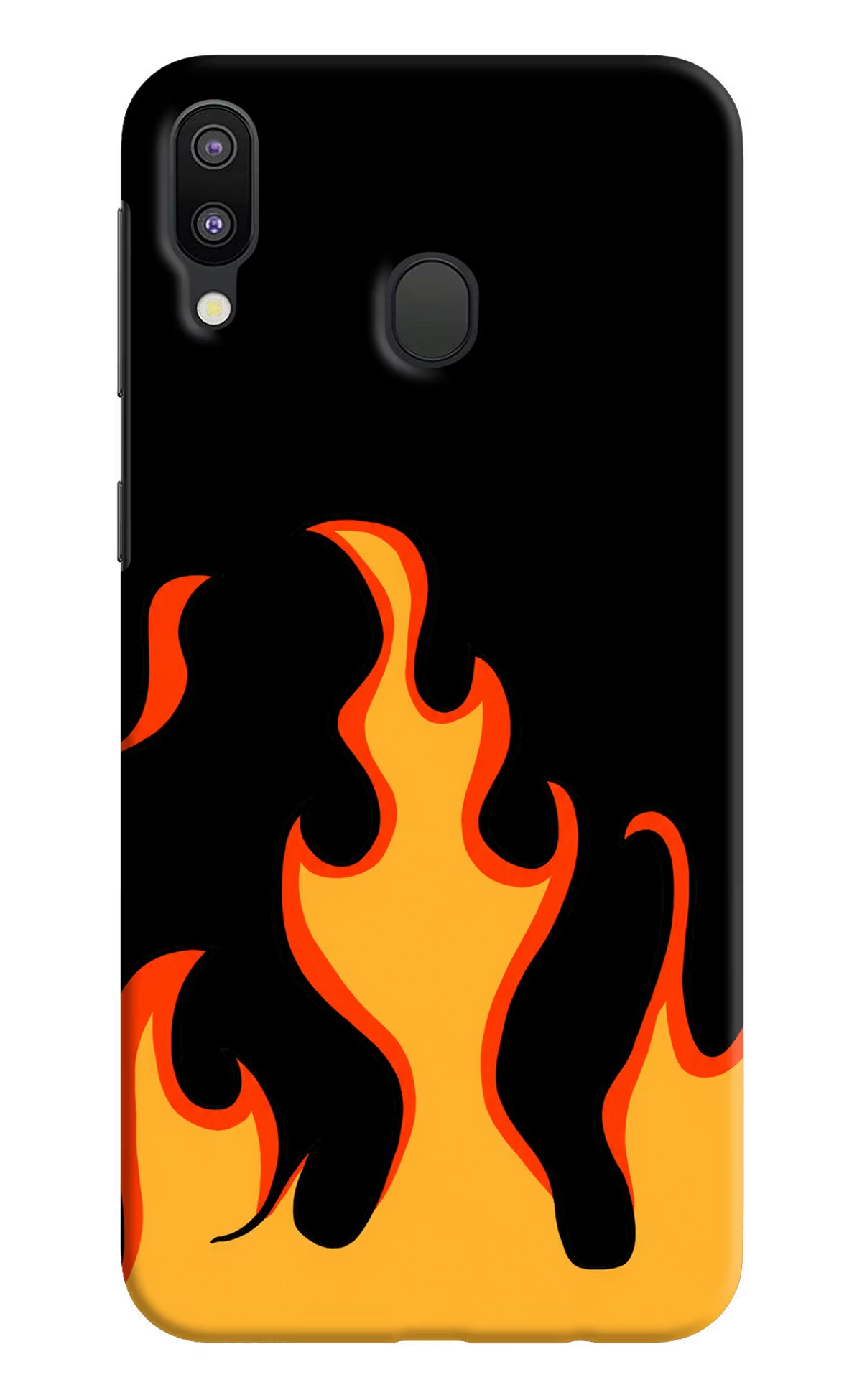 Fired Up – Black Samsung M20 Back Cover - Fired Up – Black Samsung M20 Hard Case Back Cover by Casekaro Fired Up – Black Samsung M20 Hard Case Back Cover by Casekaro