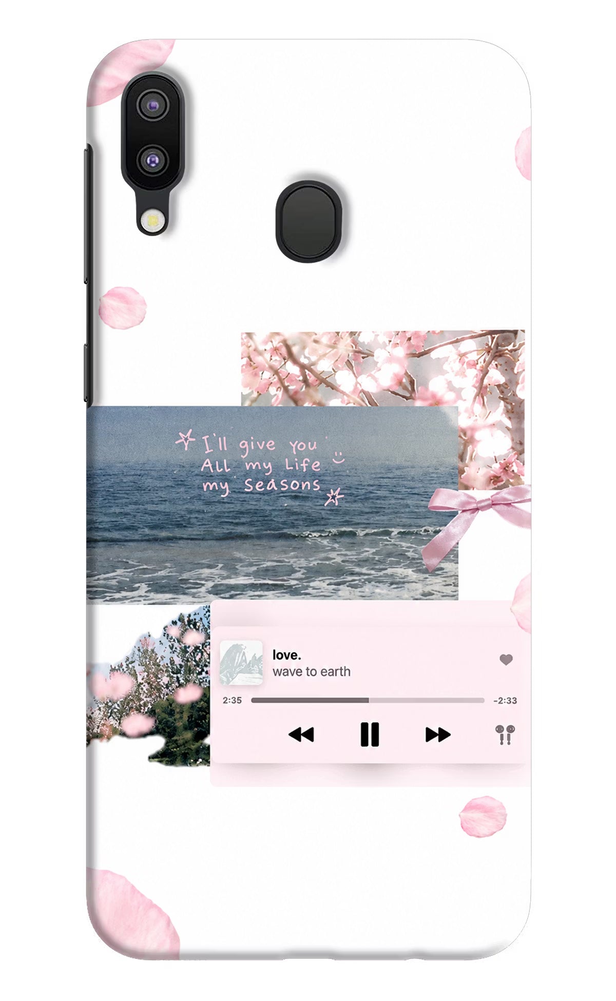 Wave to earth Samsung M20 Back Cover - Wave to earth Samsung M20 Hard Case Back Cover by Casekaro Wave to earth Samsung M20 Hard Case Back Cover by Casekaro