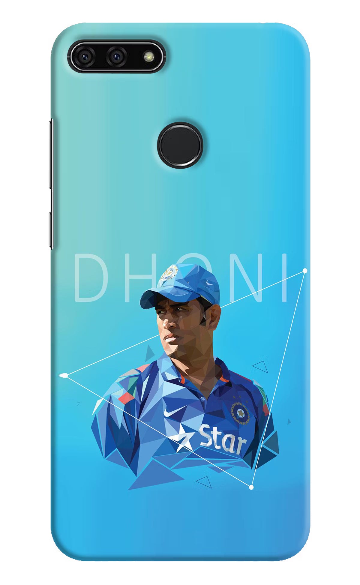 Dhoni Artwork Honor 7A Back Cover - Dhoni Artwork Honor 7A Hard Case Back Cover by Casekaro Dhoni Artwork Honor 7A Hard Case Back Cover by Casekaro