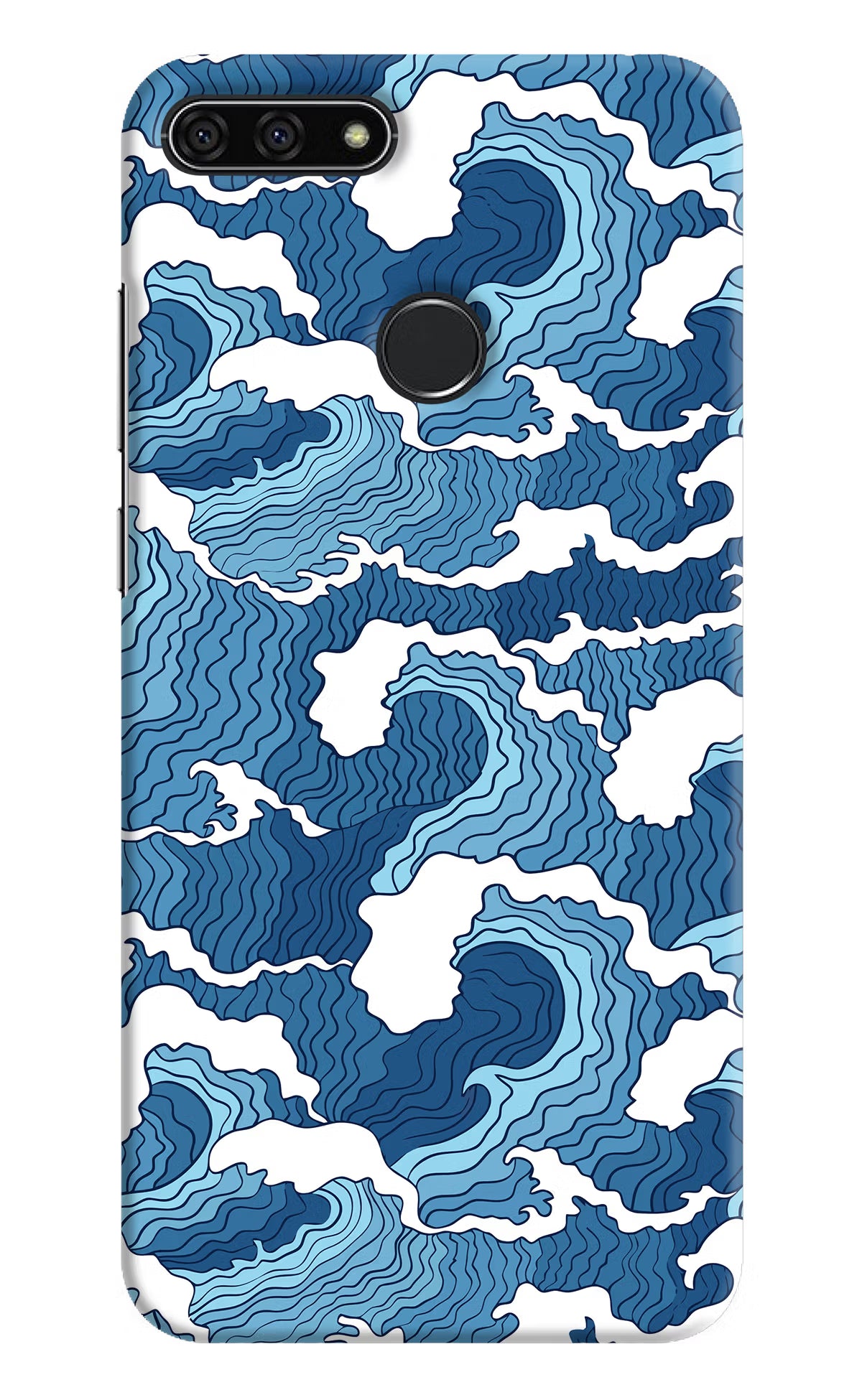 Blue Waves Honor 7A Back Cover - Blue Waves Honor 7A Hard Case Back Cover by Casekaro Blue Waves Honor 7A Hard Case Back Cover by Casekaro