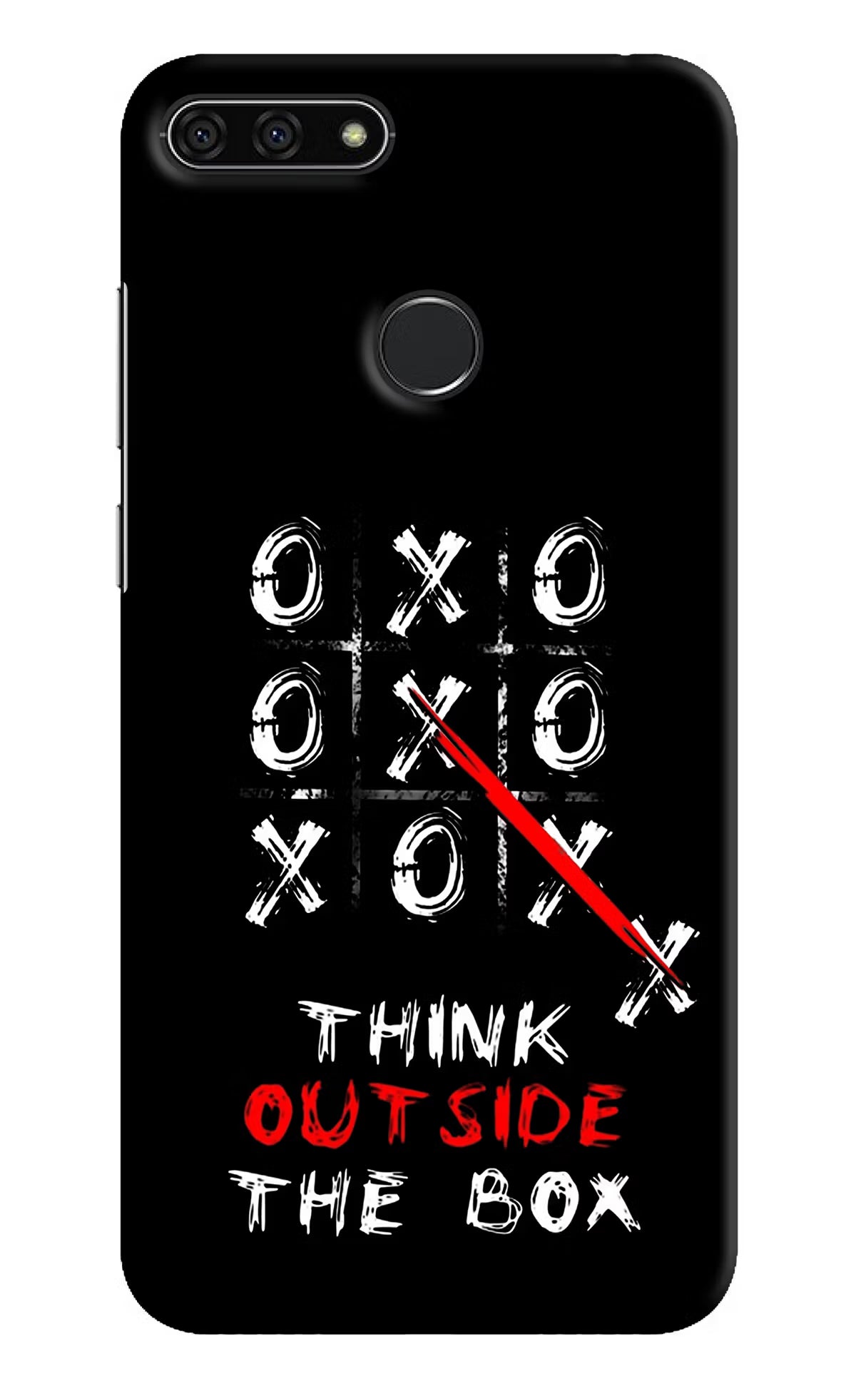Think out of the BOX Honor 7A Back Cover - Think out of the BOX Honor 7A Hard Case Back Cover by Casekaro Think out of the BOX Honor 7A Hard Case Back Cover by Casekaro
